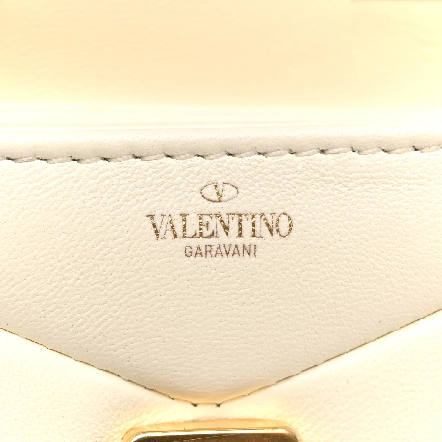 Nappa Micro One Stud Chain Bag Ivory - Image 6