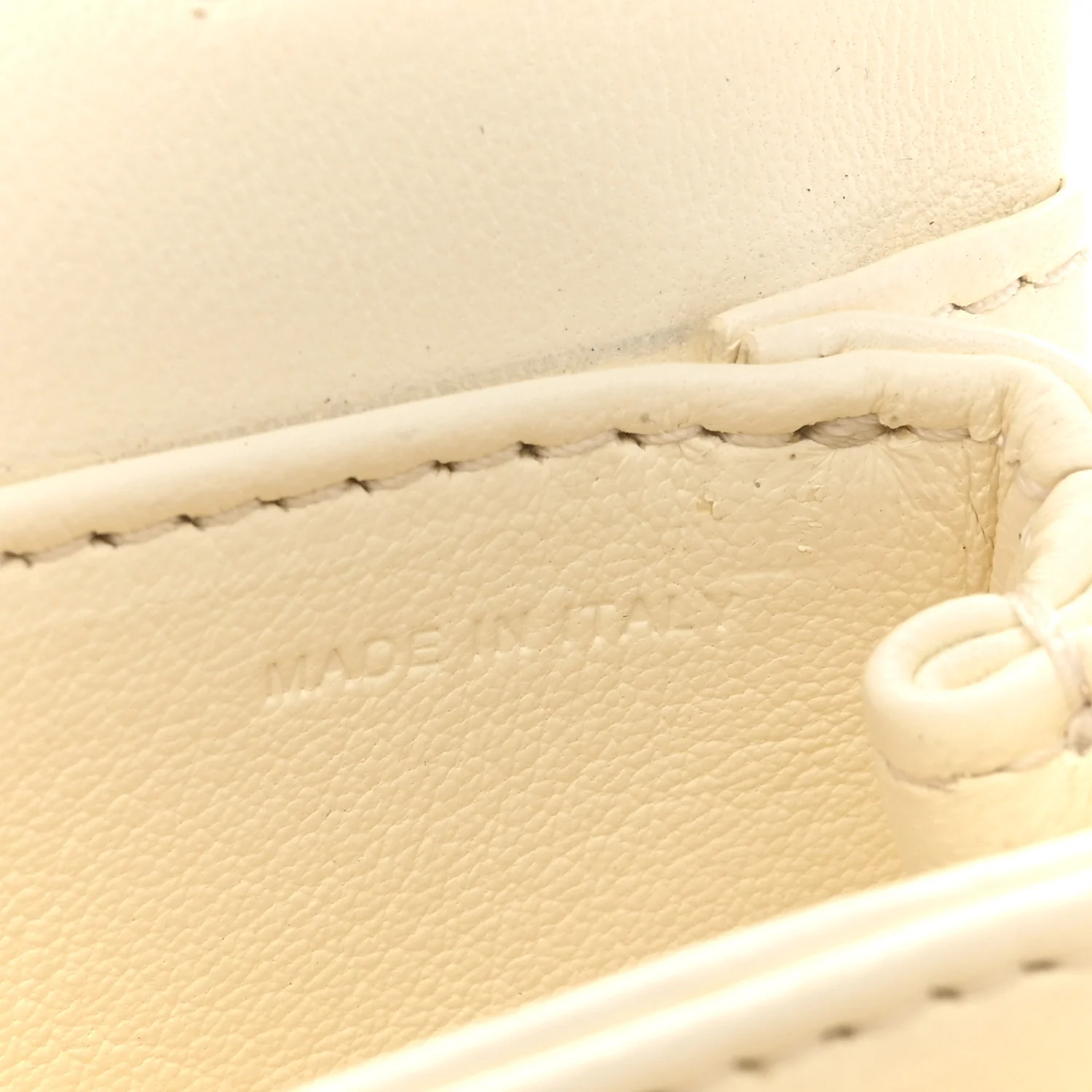 Nappa Micro One Stud Chain Bag Ivory - Image 7