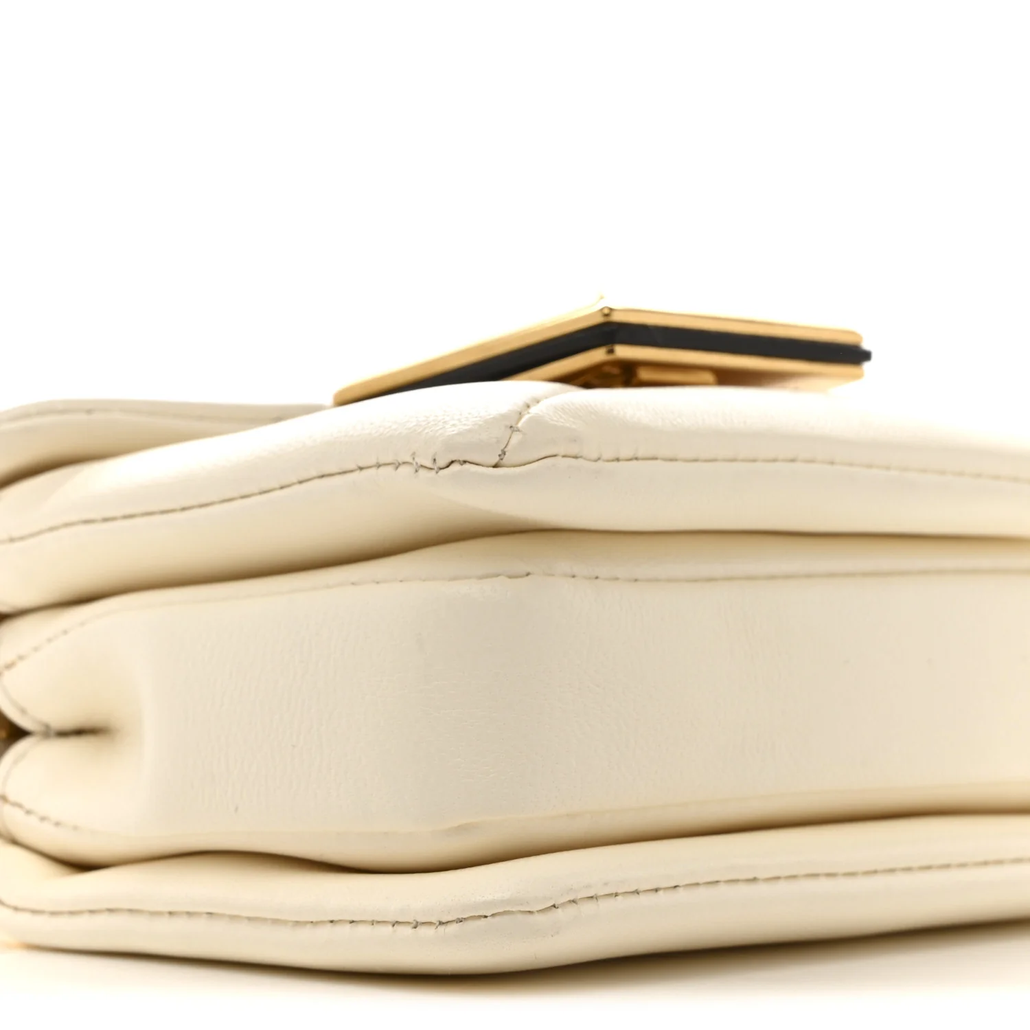 Nappa Micro One Stud Chain Bag Ivory - Image 9