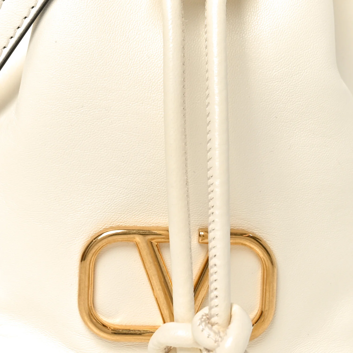 Nappa Mini VLogo Signature Bucket Bag Light Ivory - Image 7
