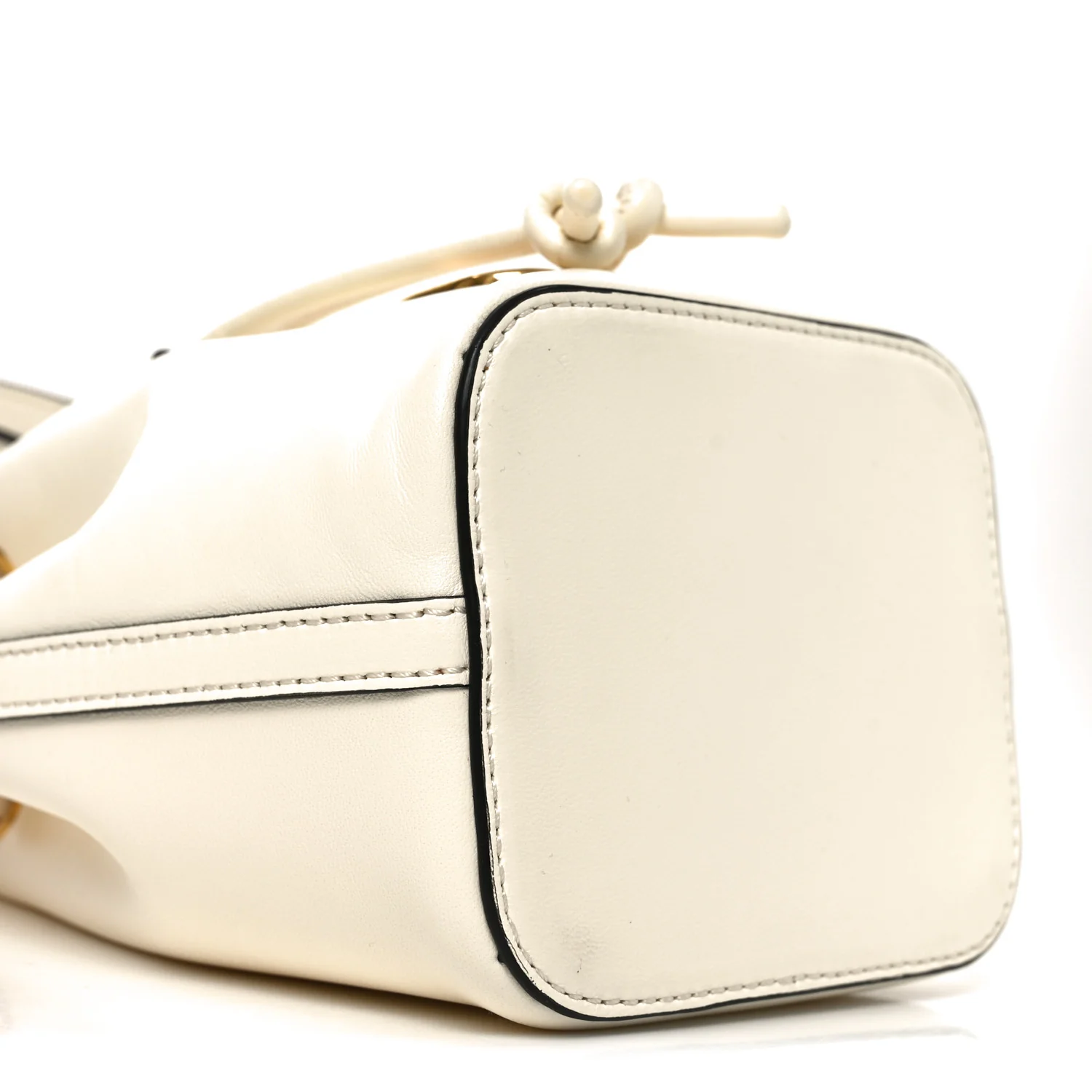 Nappa Mini VLogo Signature Bucket Bag Light Ivory - Image 8