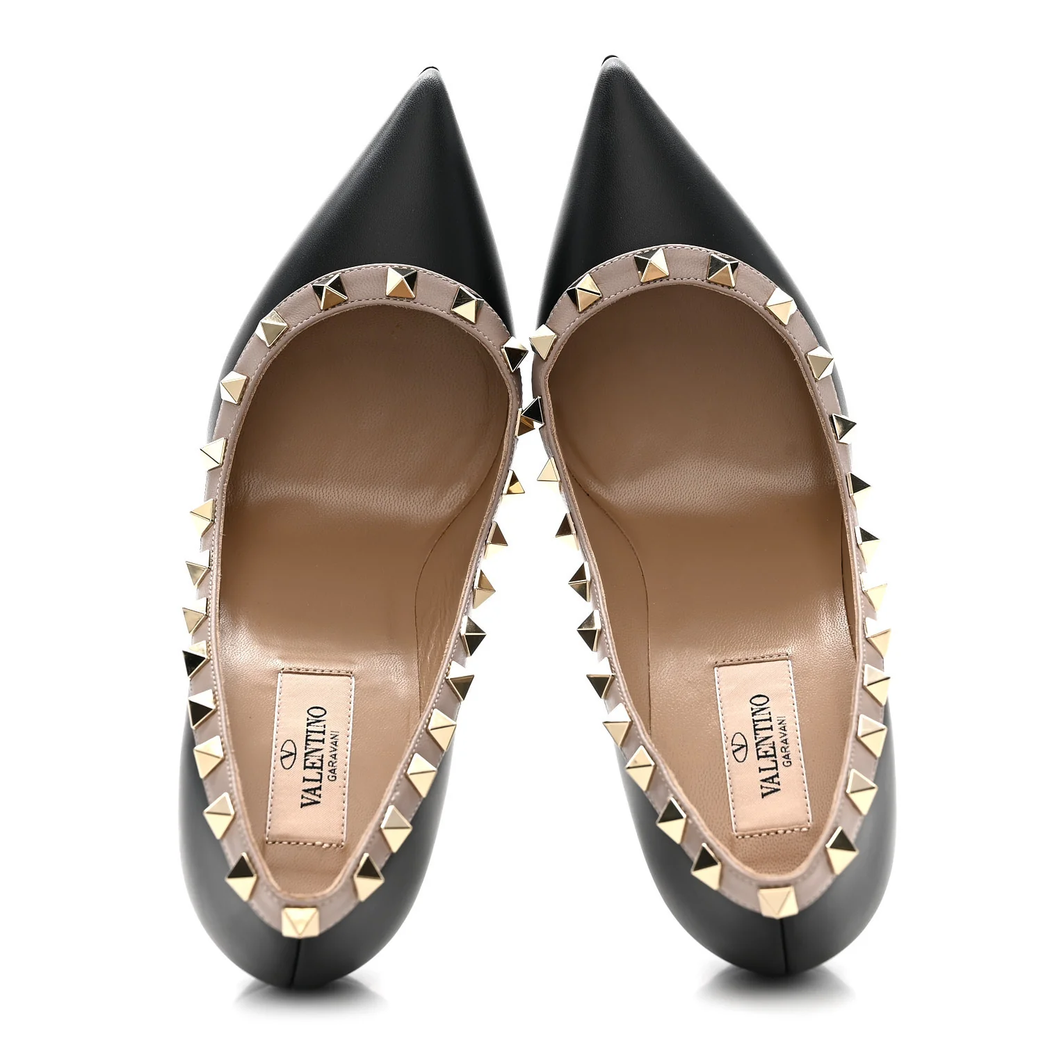 Nappa Rockstud 100mm Pumps 37 Black Poudre - Image 2