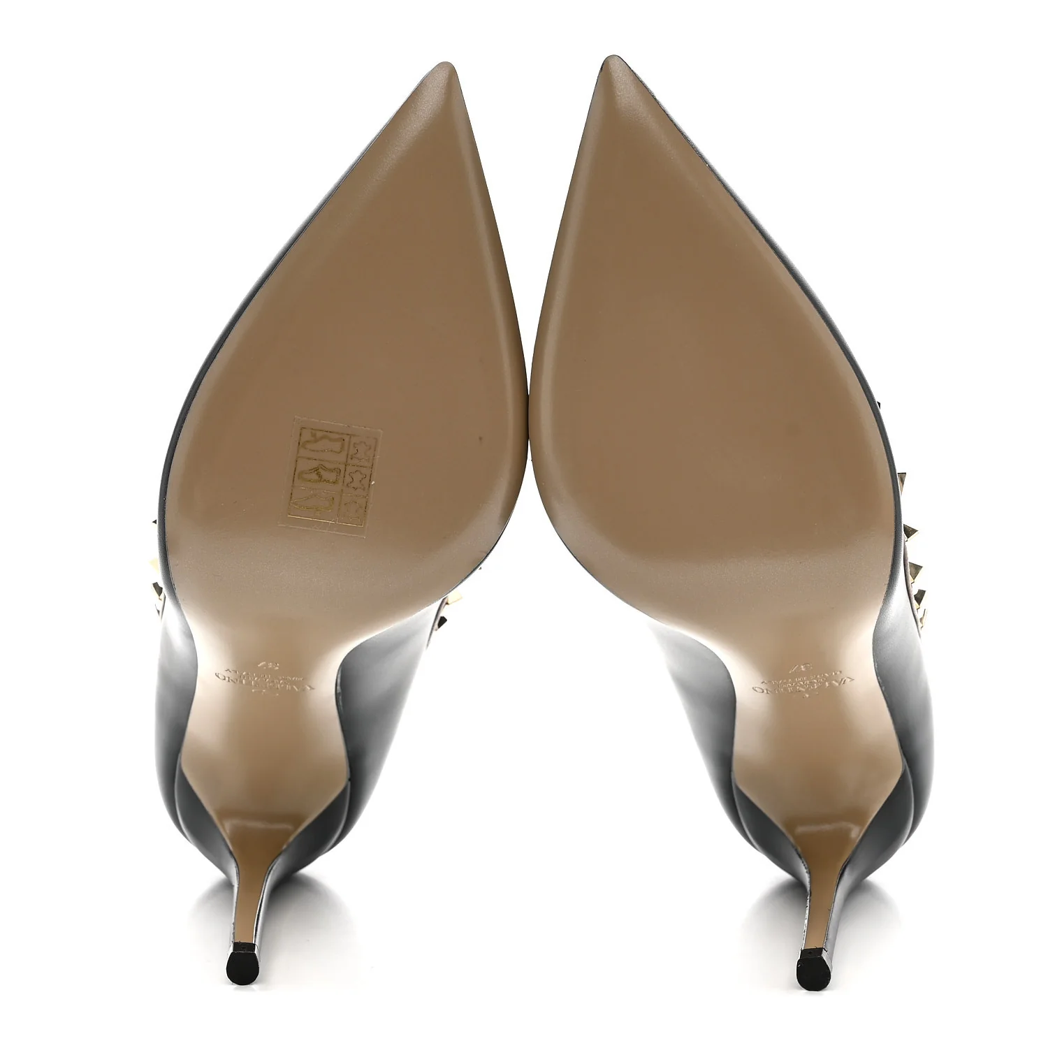Nappa Rockstud 100mm Pumps 37 Black Poudre - Image 6