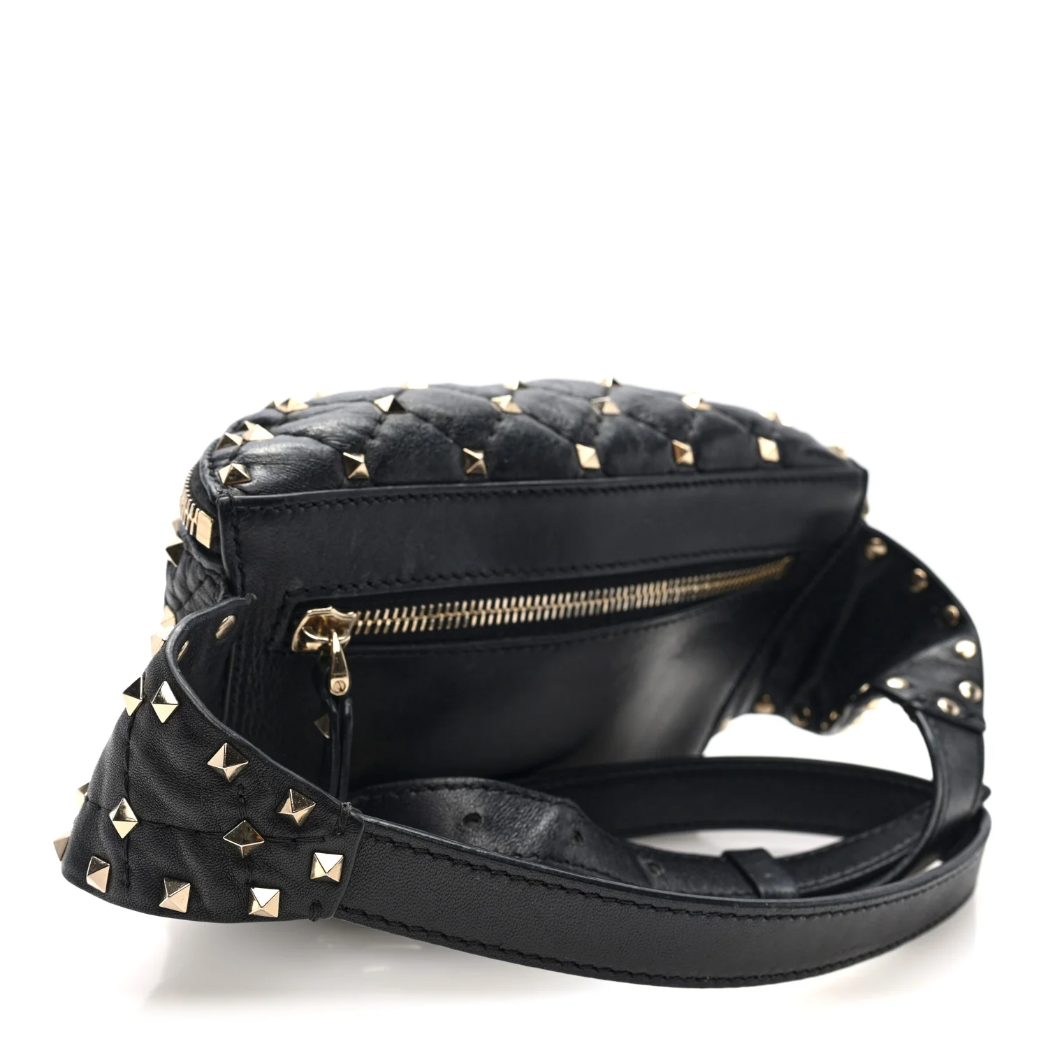 Nappa Rockstud Spike Belt Bag 95 Black - Image 3