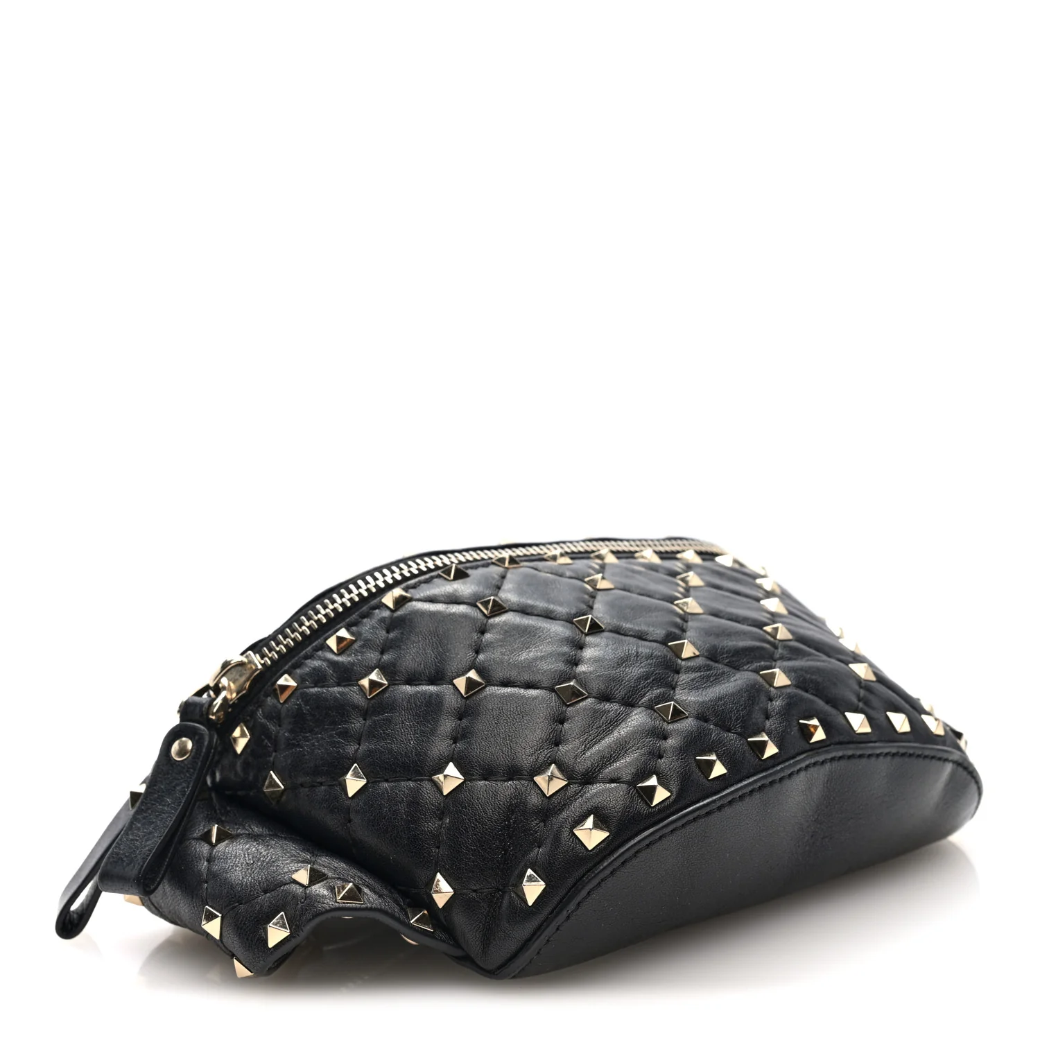 Nappa Rockstud Spike Belt Bag 95 Black - Image 4