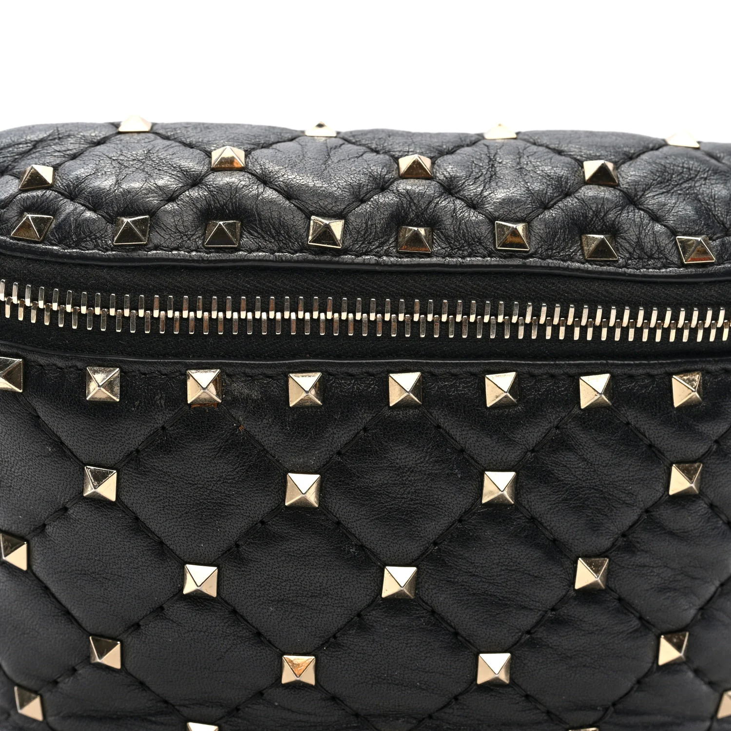 Nappa Rockstud Spike Belt Bag 95 Black - Image 7