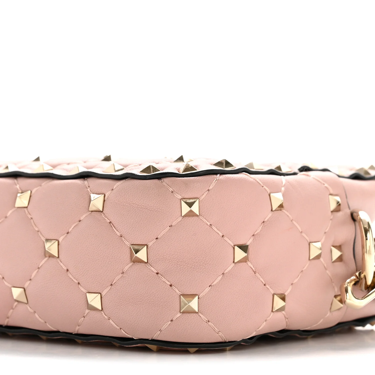 Nappa Rockstud Spike Camera Crossbody Bag Water Rose - Image 10