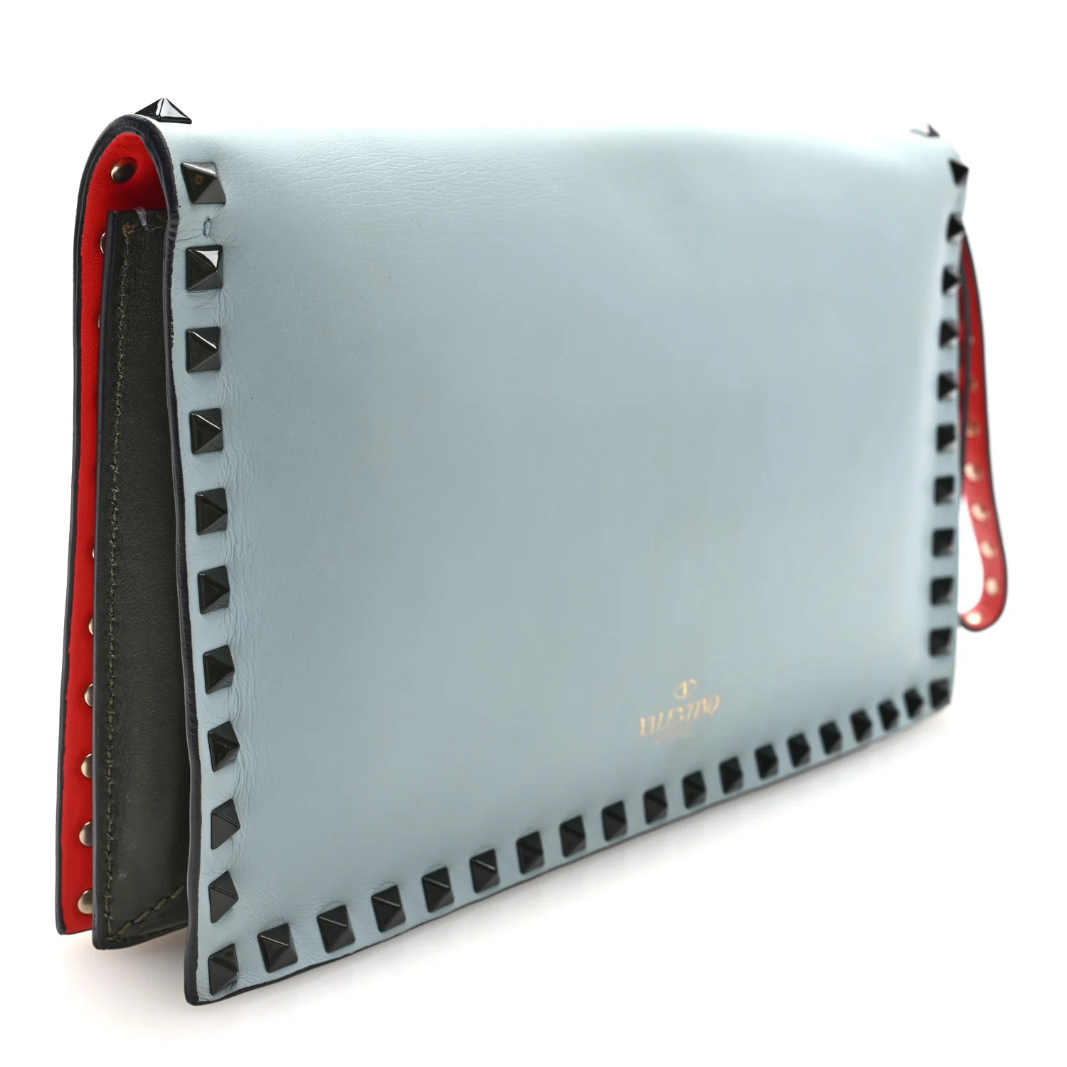 Nappa Rockstud Wristlet Clutch Blue Multicolor - Image 3