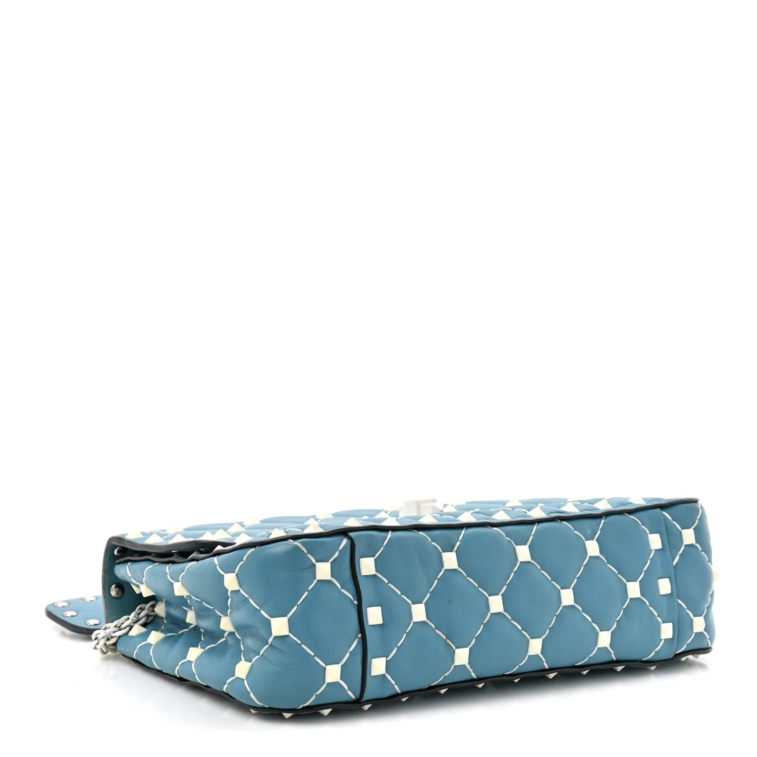 Nappa Small Free Rockstud Spike Shoulder Bag Cerulean - Image 4