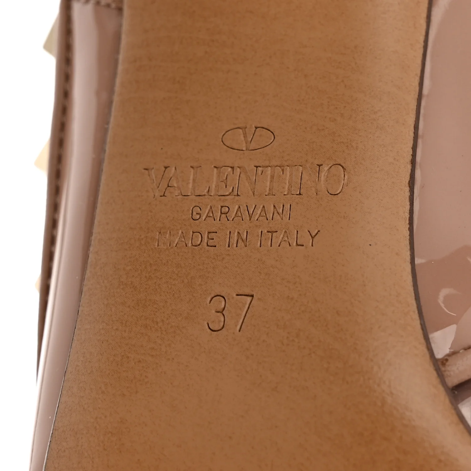 Patent PVC Rockstud Ankle Strap 100mm Pumps 37 Rose - Image 7