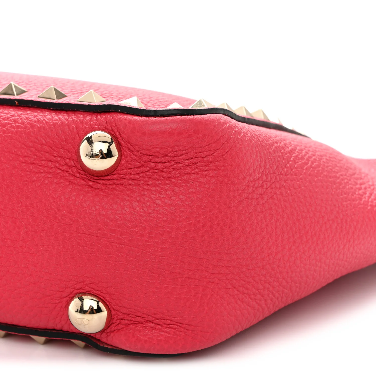 Pebbled Calfskin Mini Rockstud Tote Cyclamin - Image 8