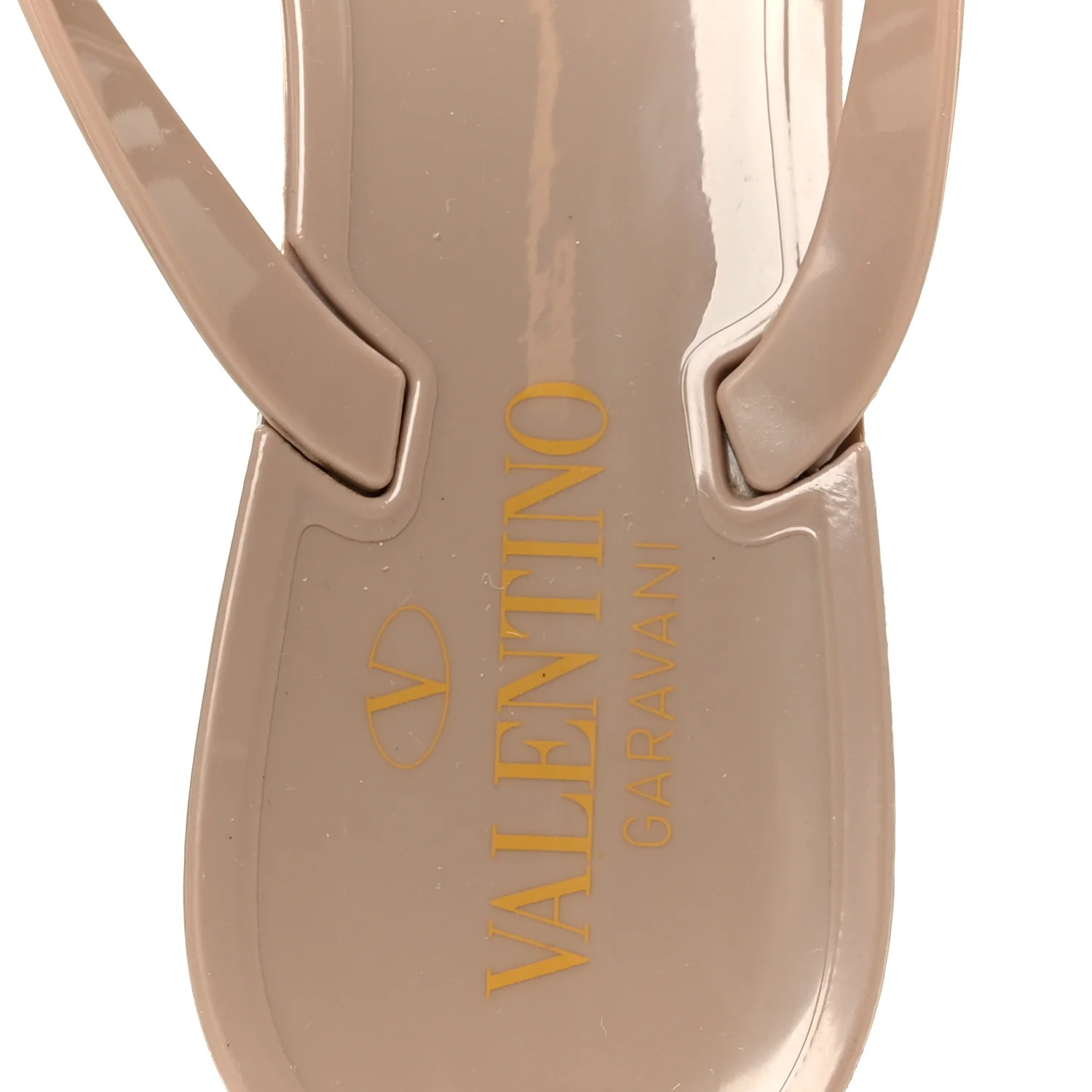 PVC Jelly Rockstud Bow Thong Sandals 38 Poudre - Image 8