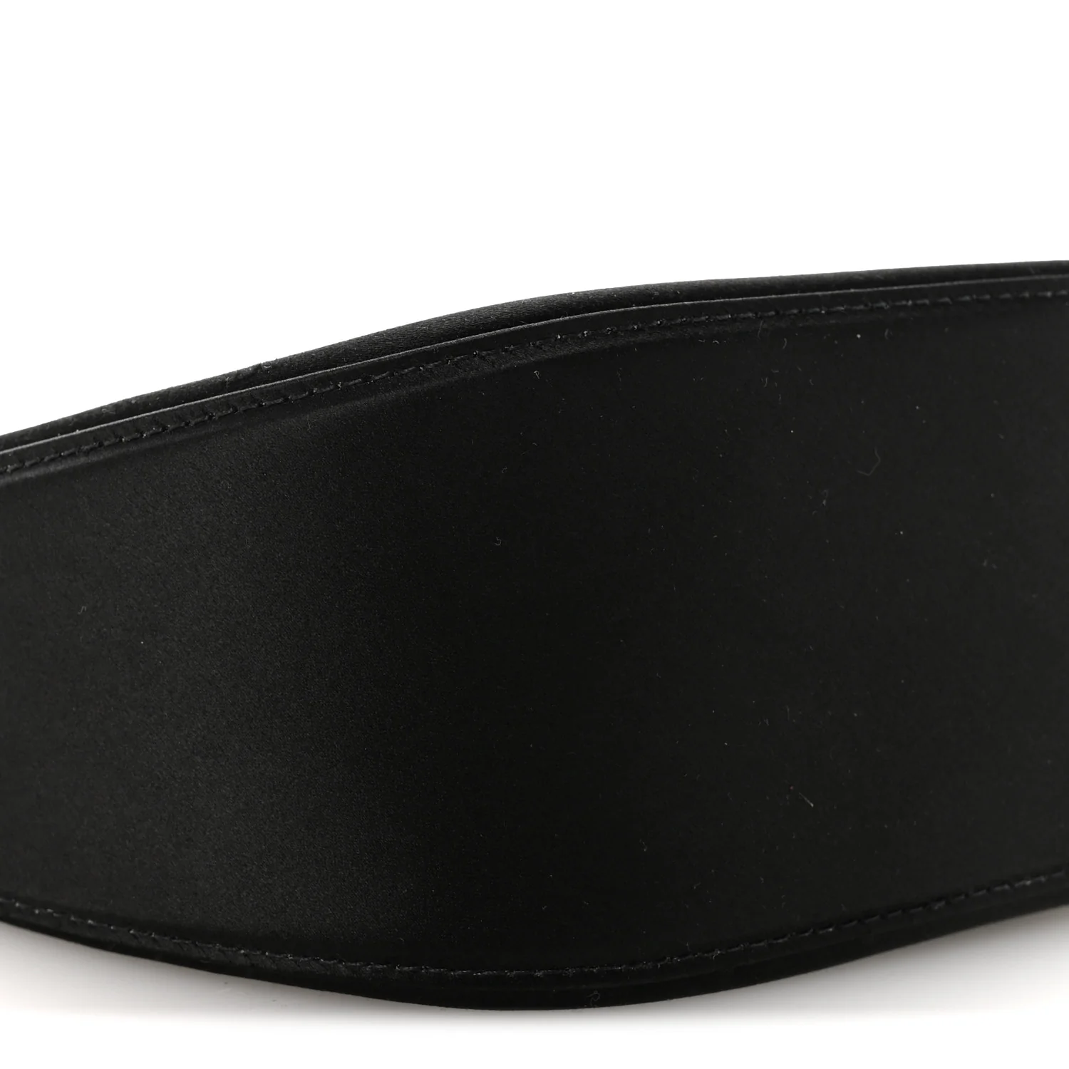 Satin Crystal Mini Vlogo Moon Bag Black - Image 8