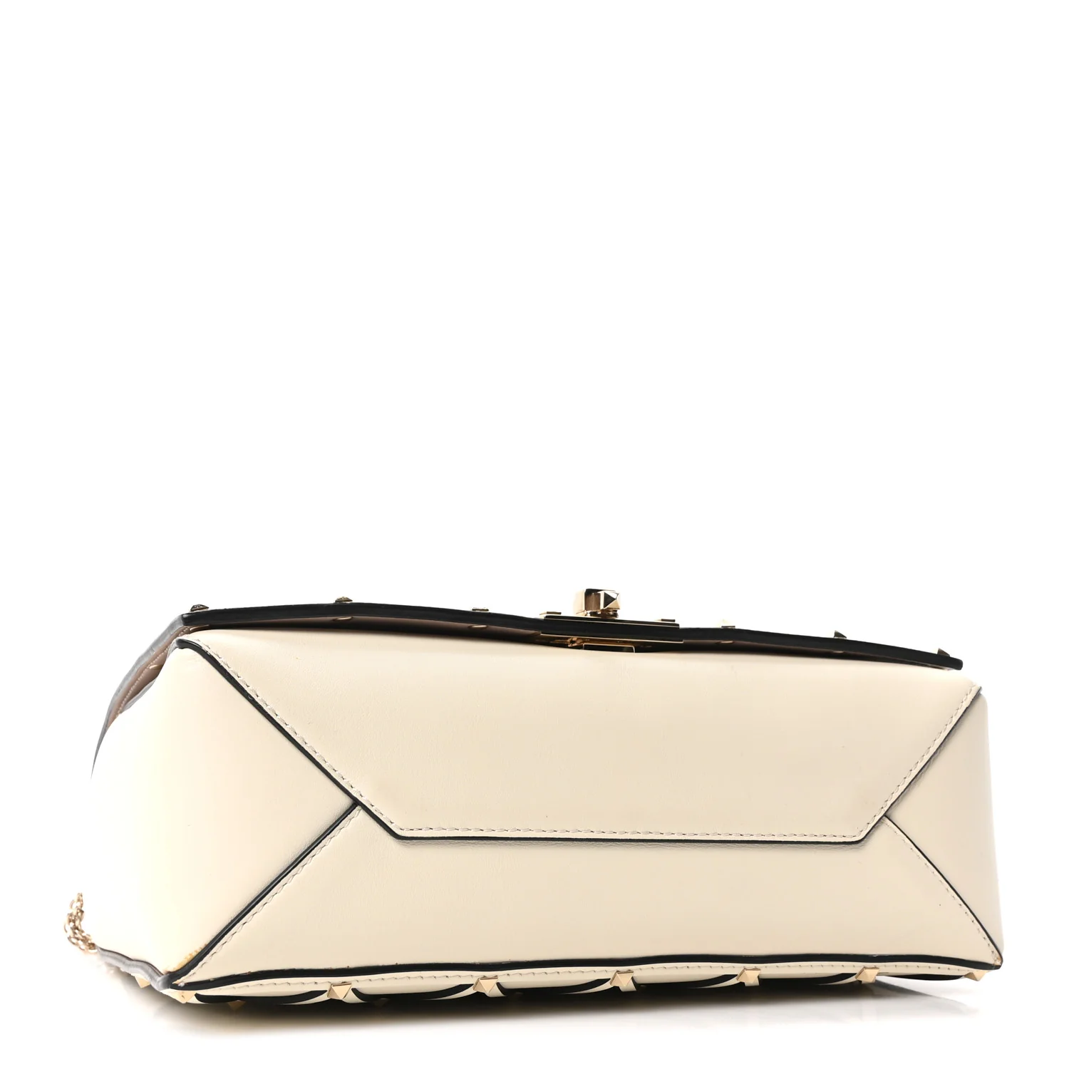 Smooth Calfskin Quilted Beehive Shoulder Bag Light Ivory - Image 4