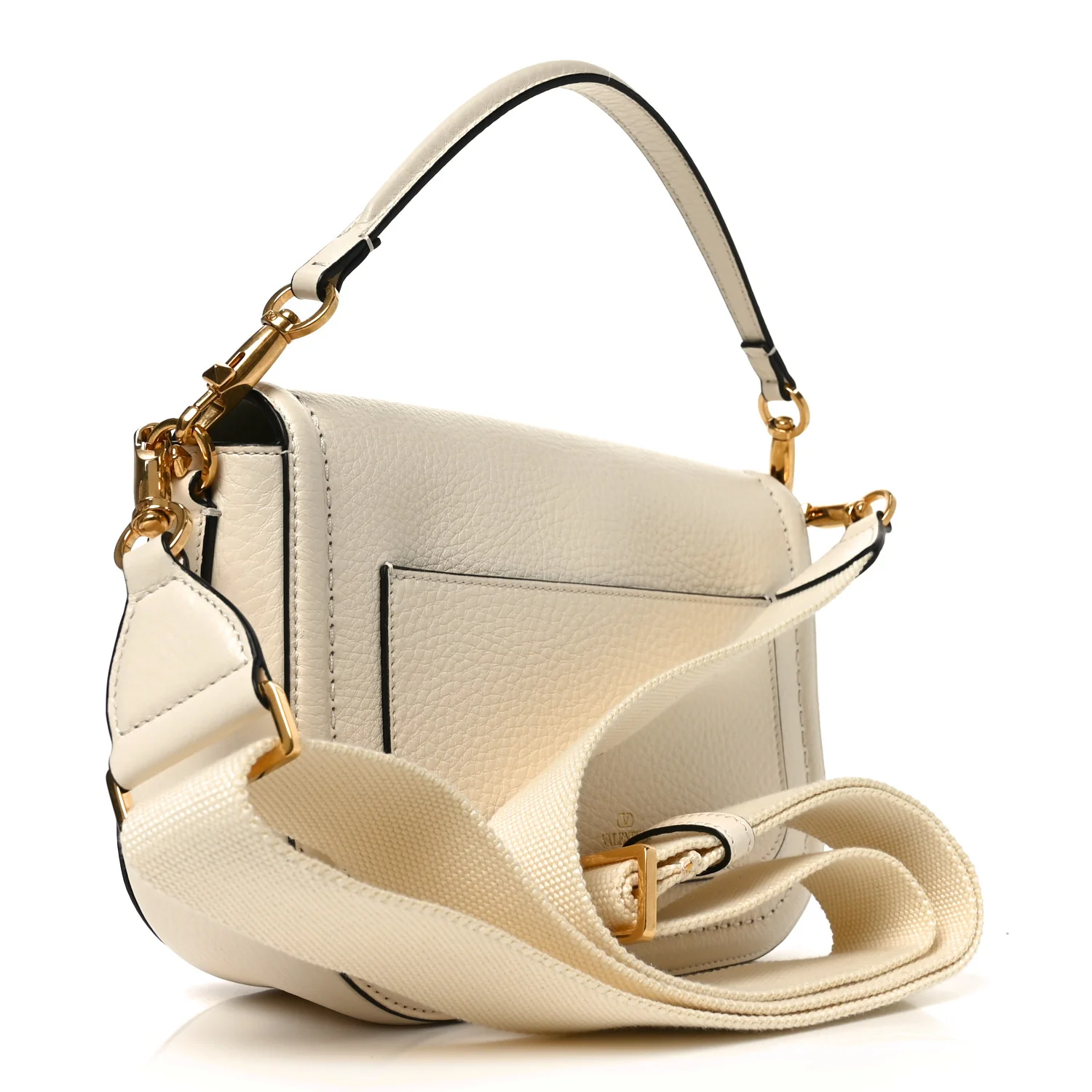 Soft Grainy Calfskin Alltime Shoulder Bag White - Image 3