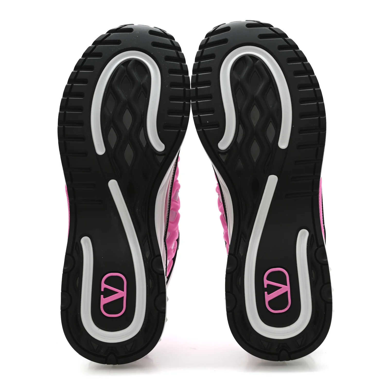 Suede Neoprene Mesh Womens Ready Go Runner Sneakers 38 Electric Pink Grey - Image 6