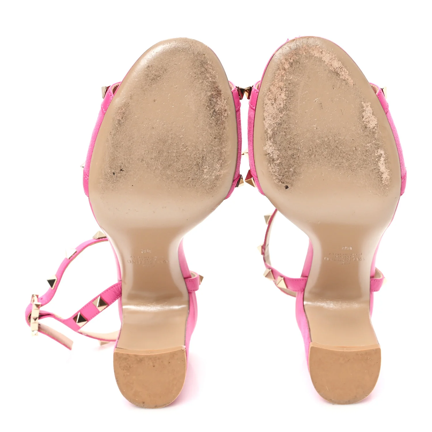 Suede Rockstud Ankle Strap 90mm Sandals 36 Pink Orchid - Image 6