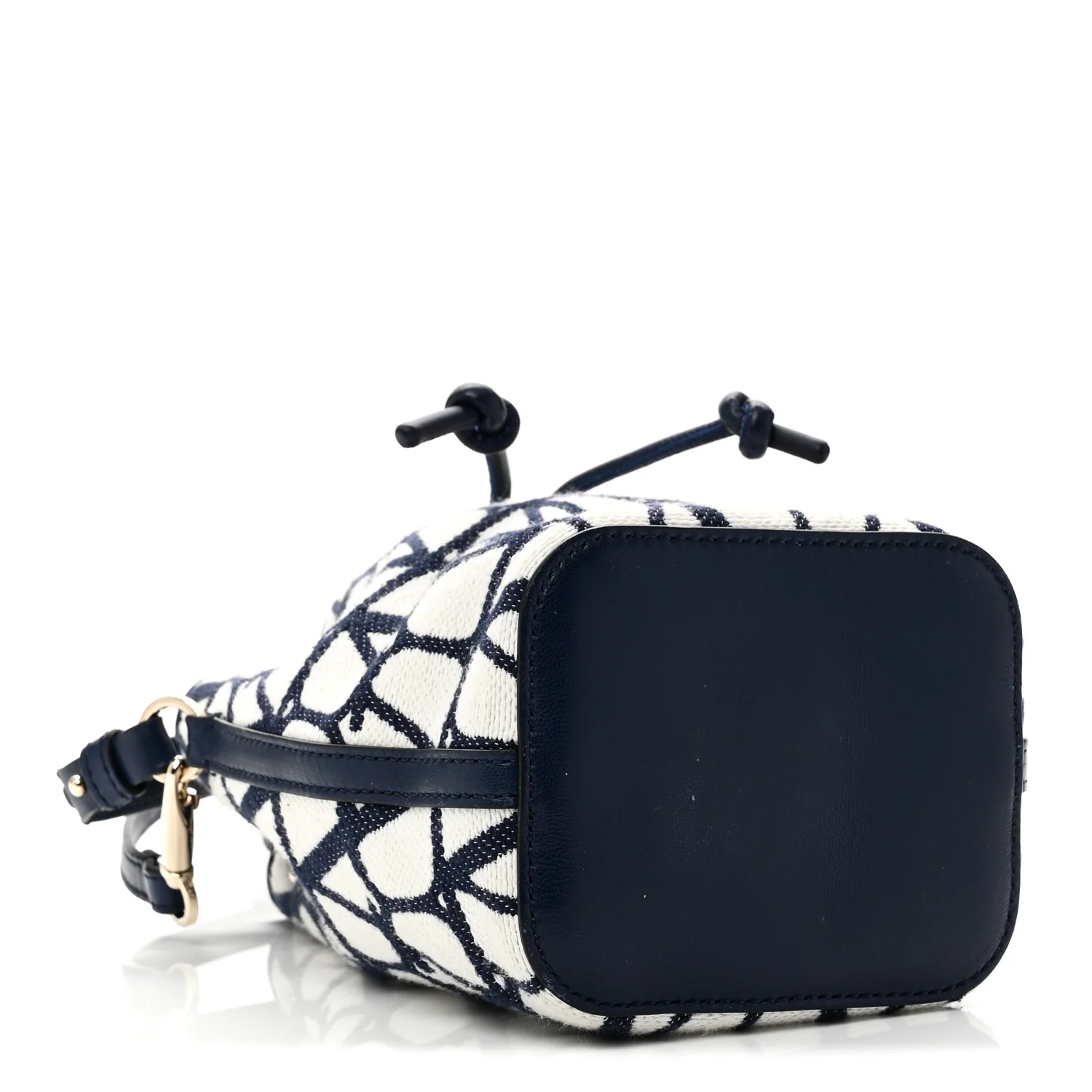 Toile Iconographe Nappa Mini Vlogo Signature Bucket Bag White Worker - Image 4