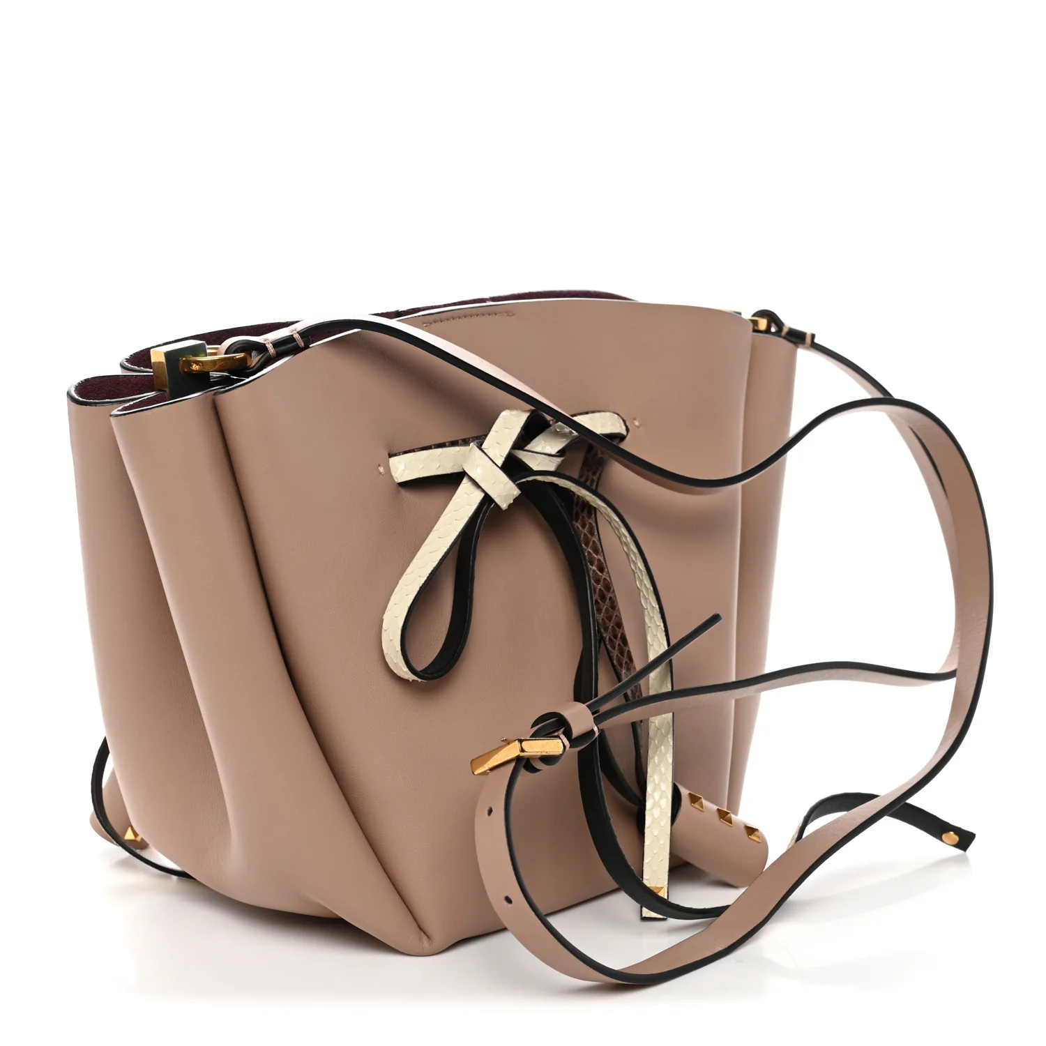 Vitello Ayers VLogo Bucket Bag Rose Cannelle - Image 3