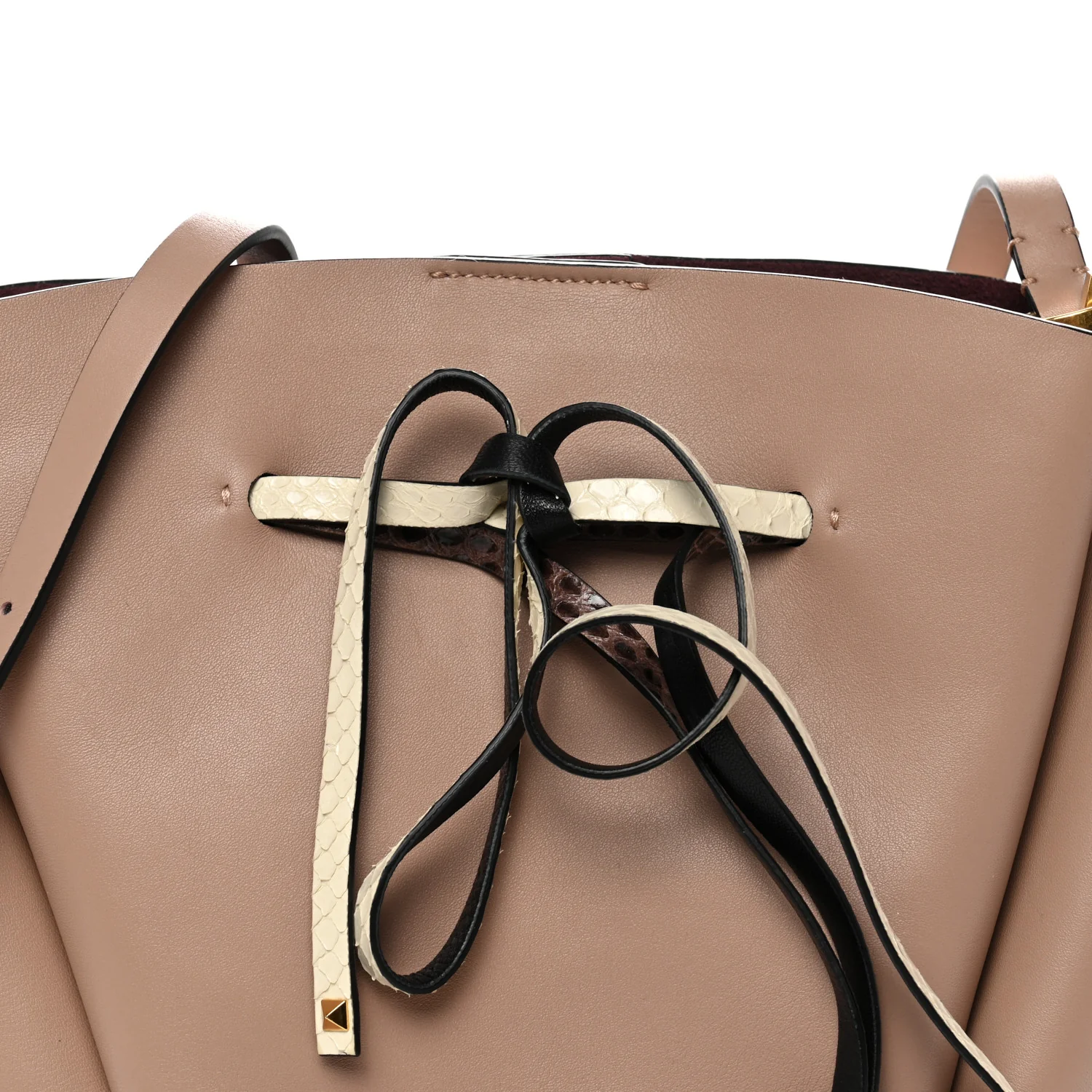 Vitello Ayers VLogo Bucket Bag Rose Cannelle - Image 7
