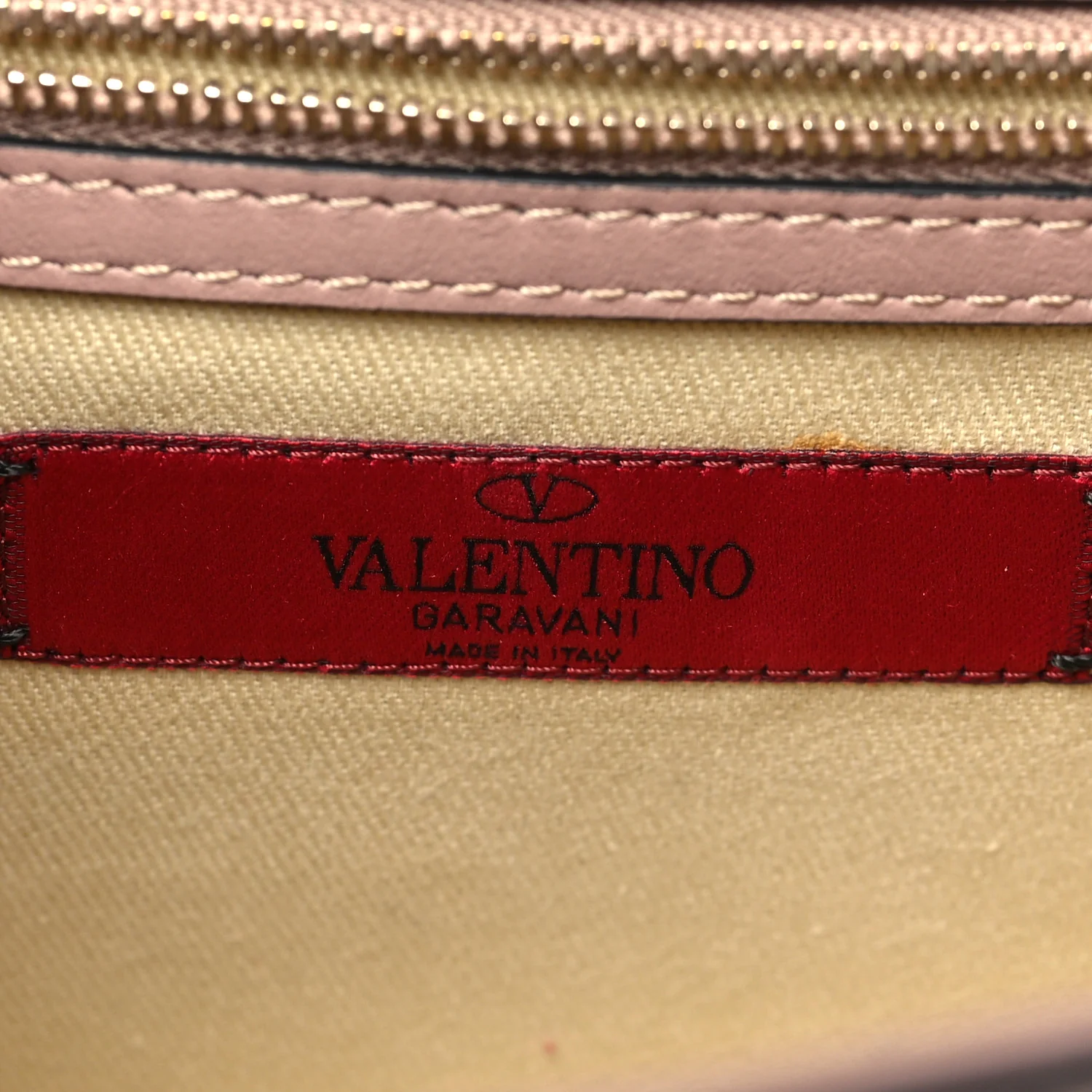 Vitello Medium Glam Lock Rockstud Flap Poudre - Image 6