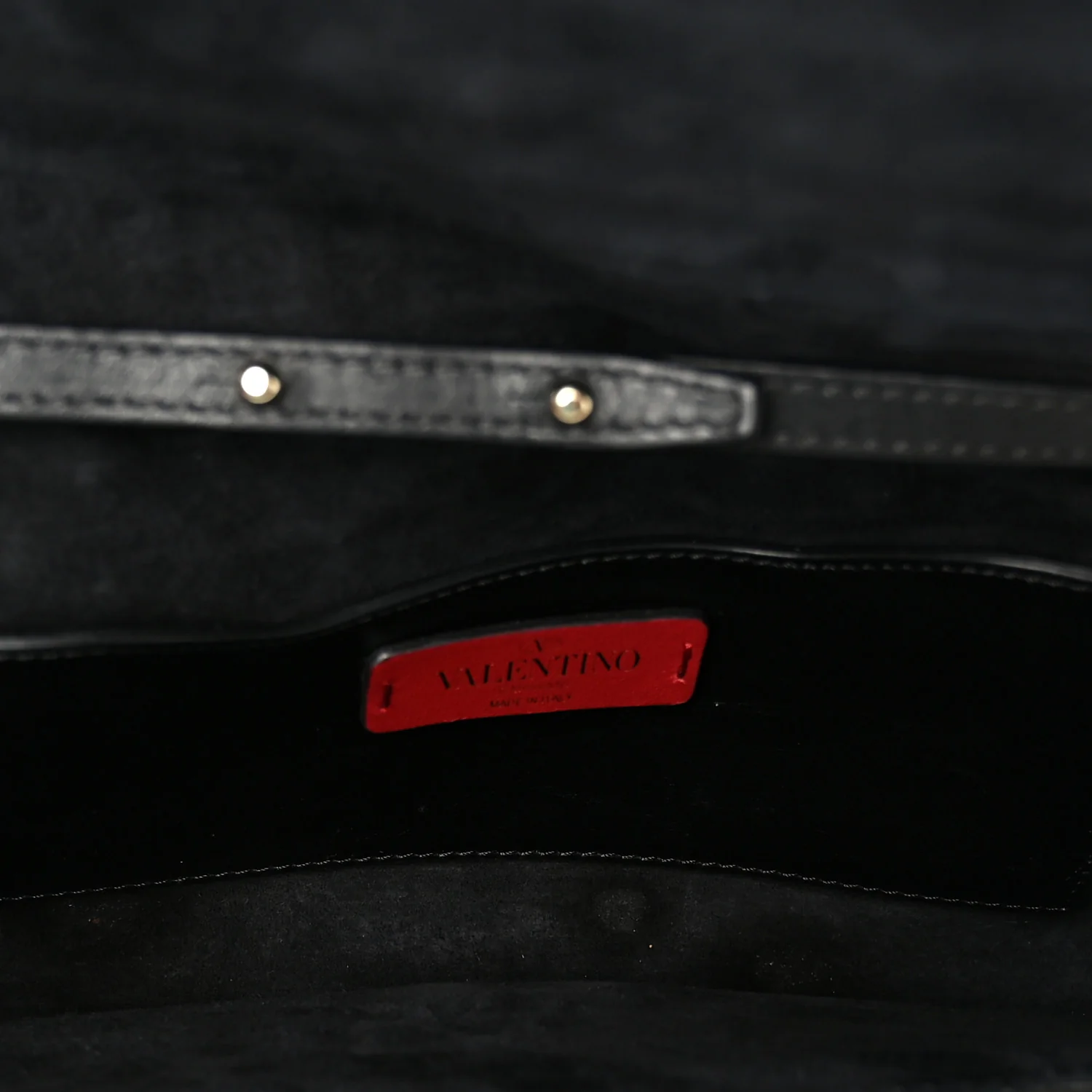 Vitello Rockstud All Over Demilune Shoulder Bag Black - Image 5