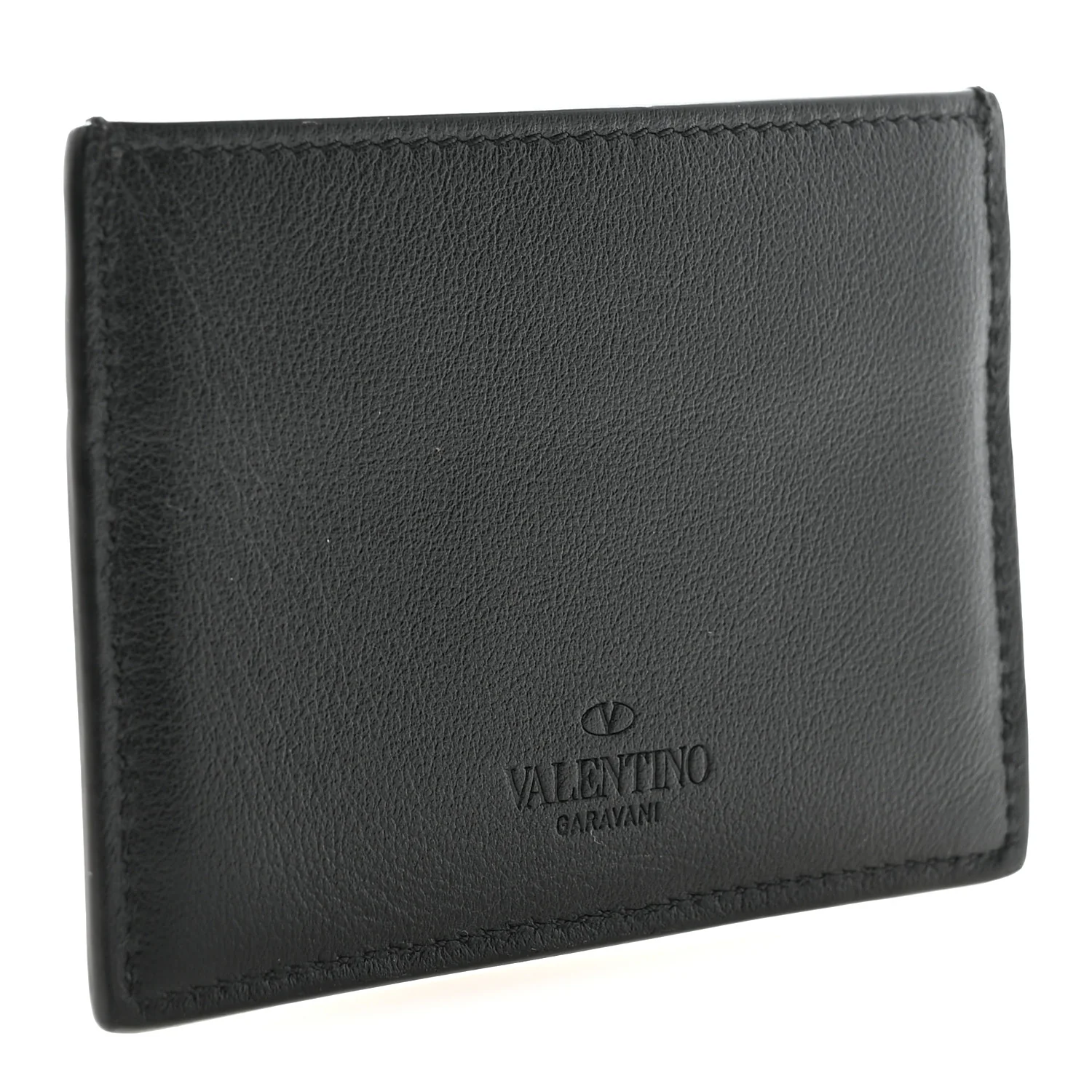 Vitello Rockstud Card Holder Black - Image 3