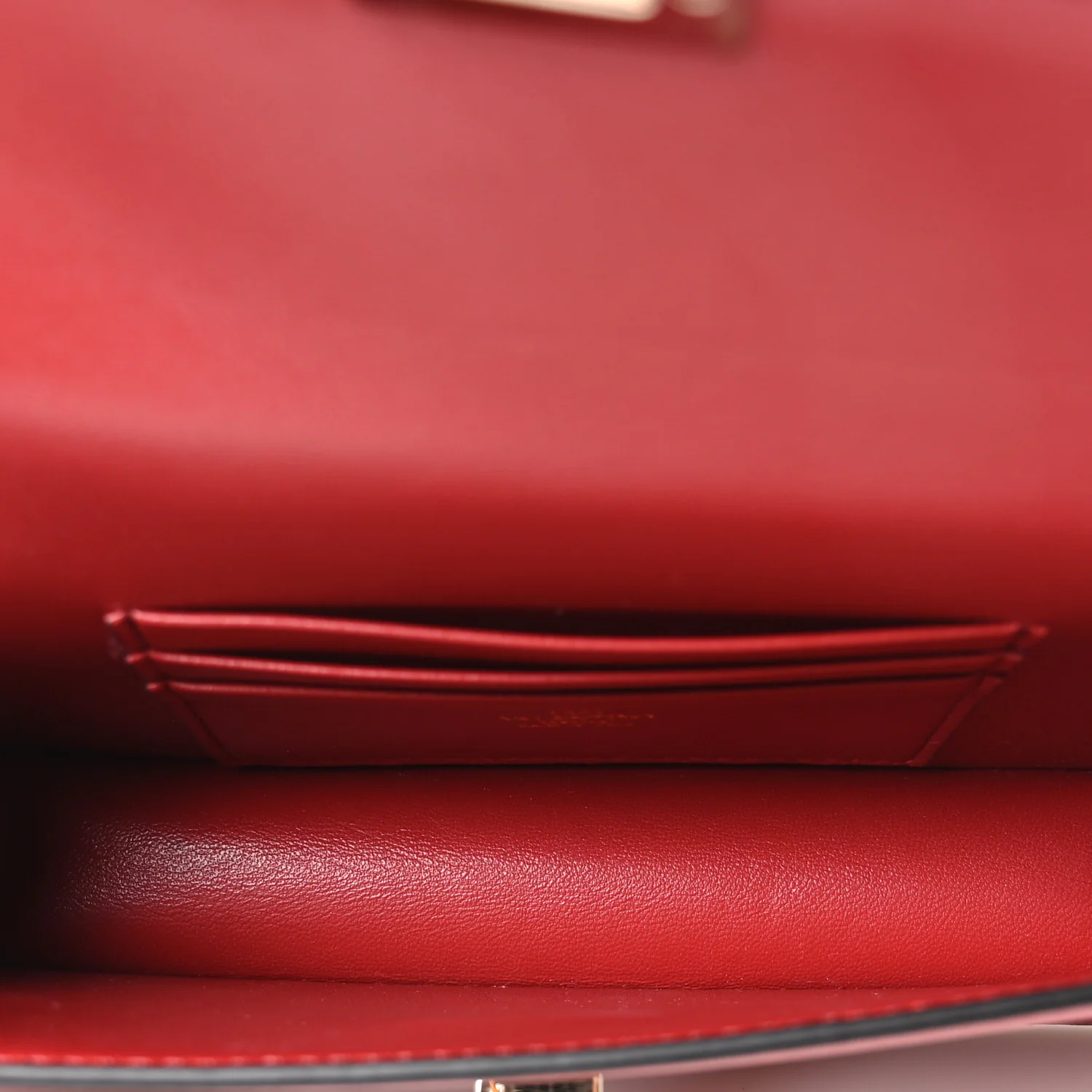 Vitello Rockstud Mini Top Handle Bag Red - Image 5