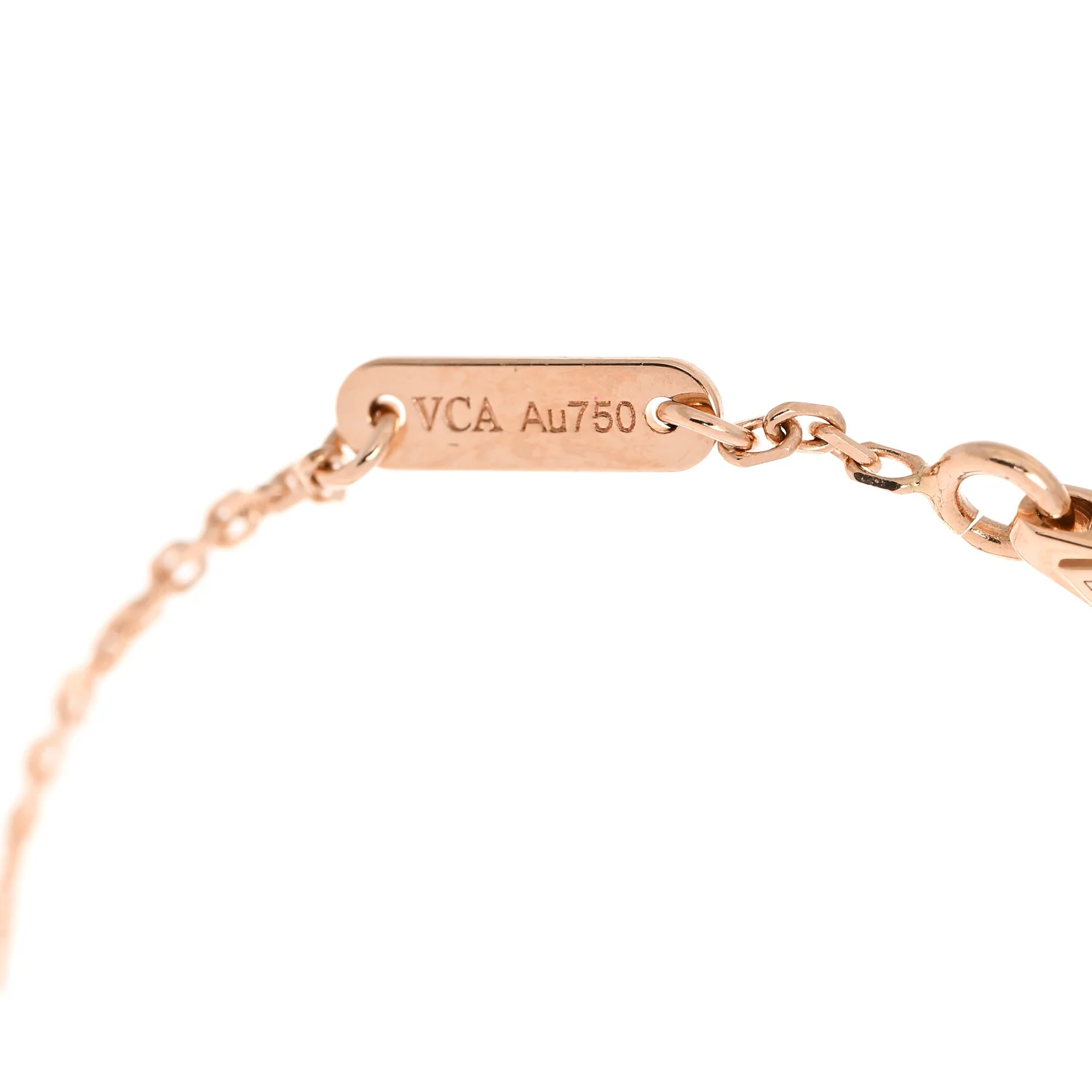 18K Rose Gold Carnelian Sweet Alhambra Bracelet - Image 4