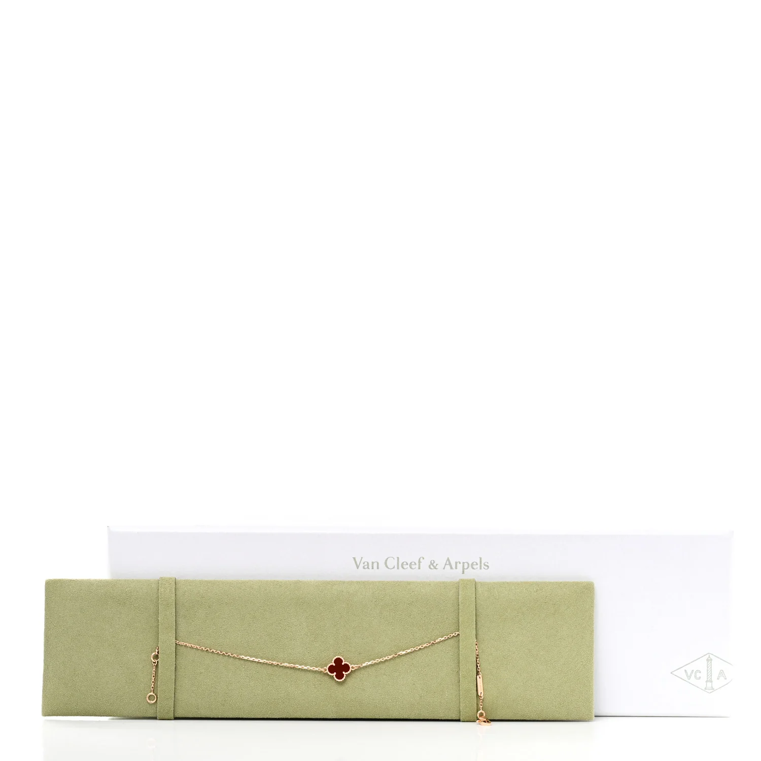 18K Rose Gold Carnelian Sweet Alhambra Bracelet - Image 5
