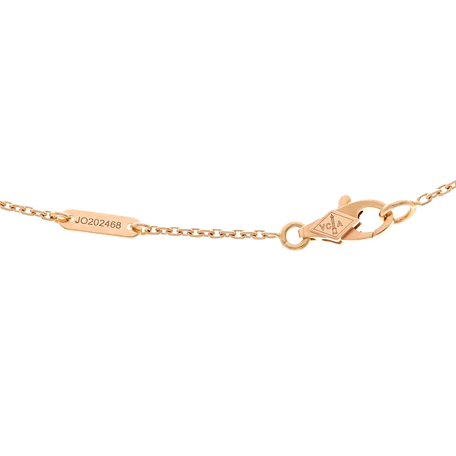 18k Rose Gold Carnelian Sweet Alhambra Heart Pendant Necklace - Image 5
