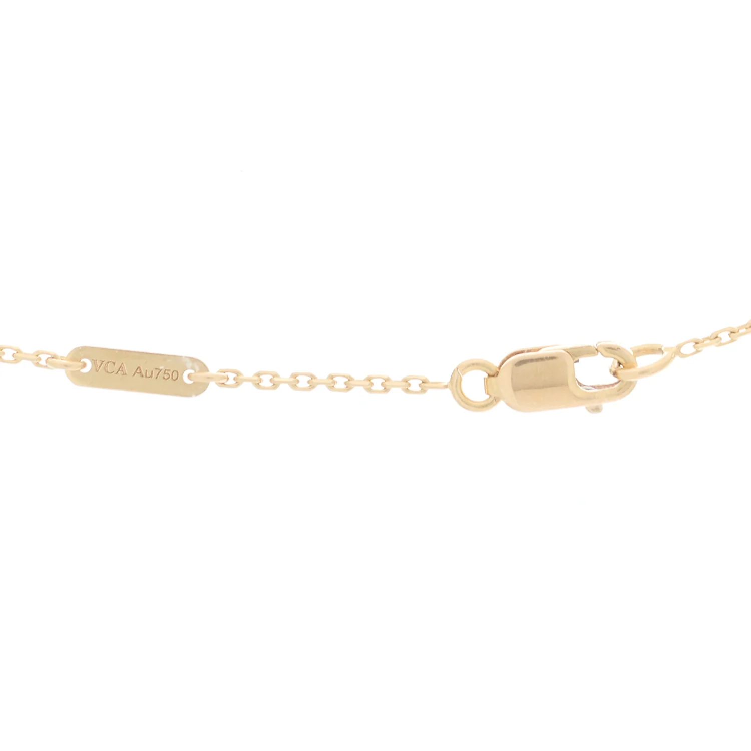 18K Rose Gold Carnelian Sweet Alhambra Pendant Necklace - Image 4