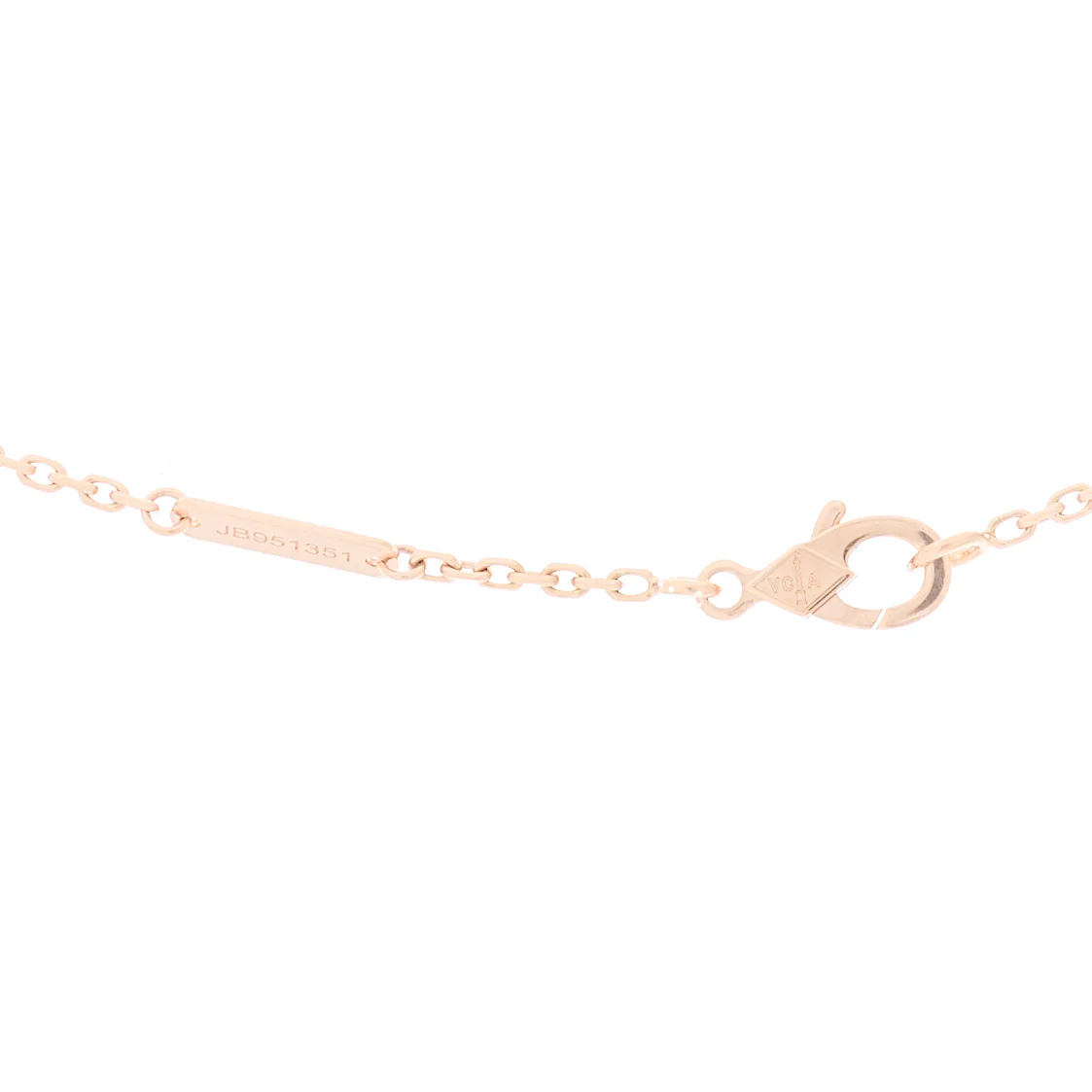 18K Rose Gold Diamond Mother of Pearl Two Butterfly Pendant Necklace - Image 4