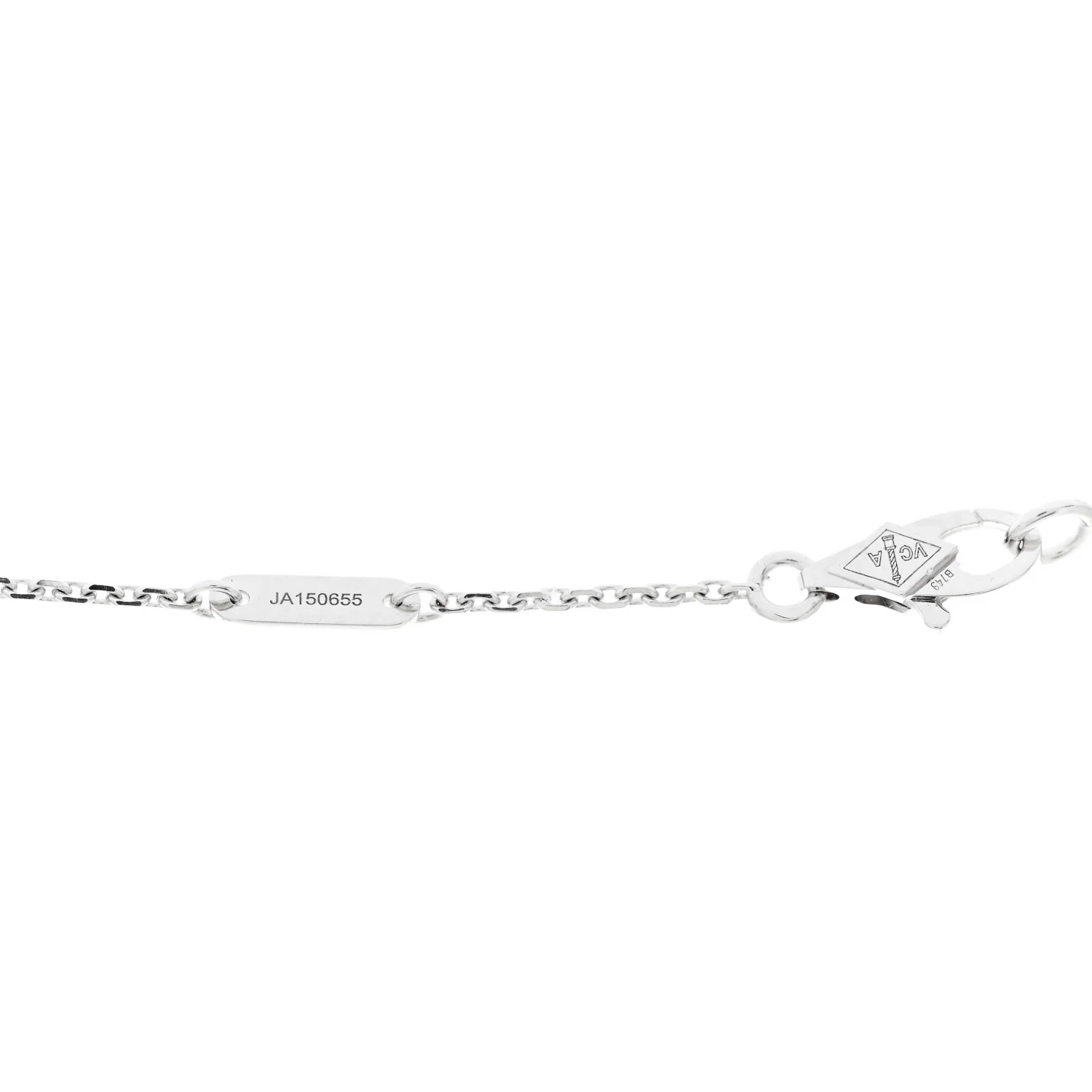 18K White Gold Diamond Mini Frivole Pendant Necklace - Image 4