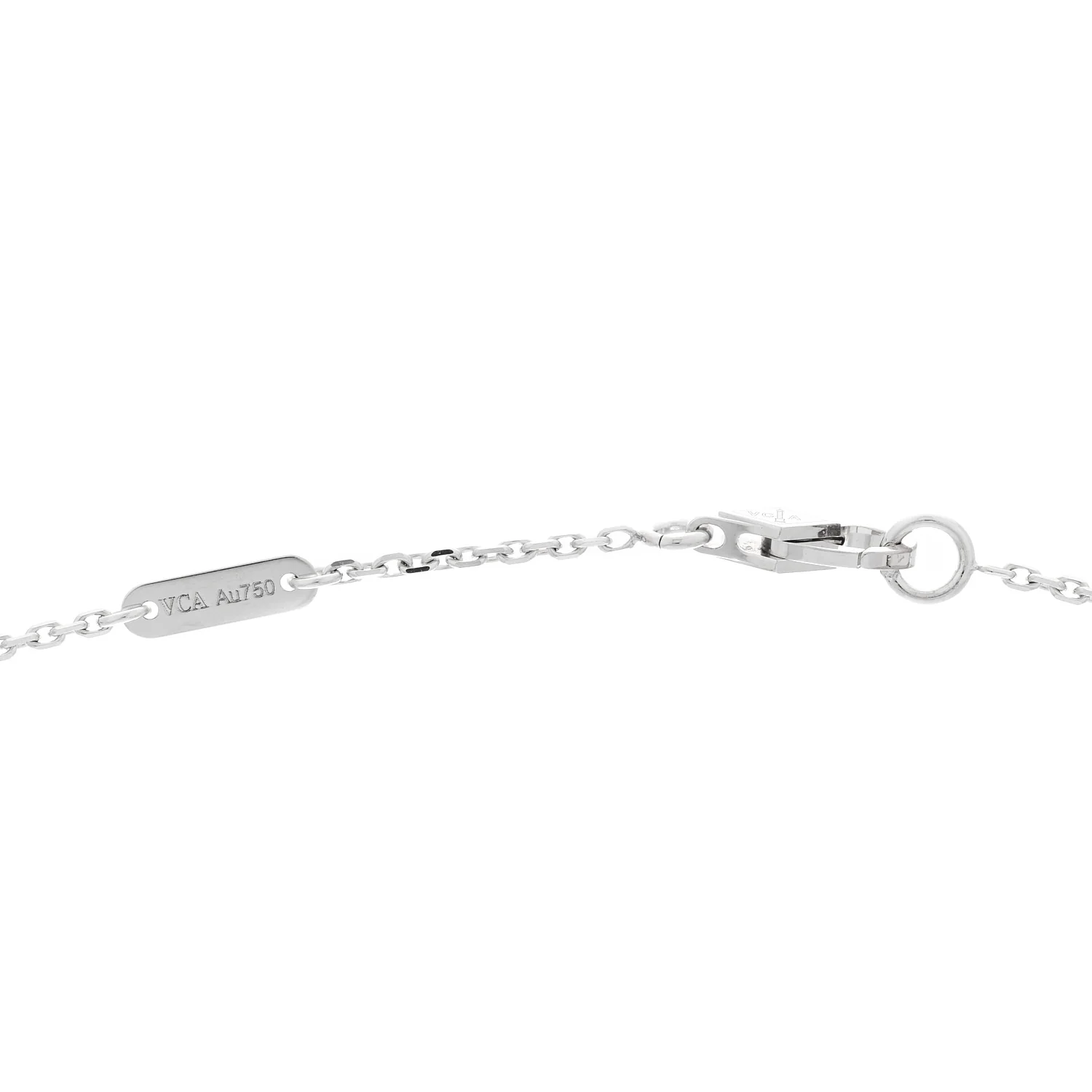 18K White Gold Diamond Mini Frivole Pendant Necklace - Image 5