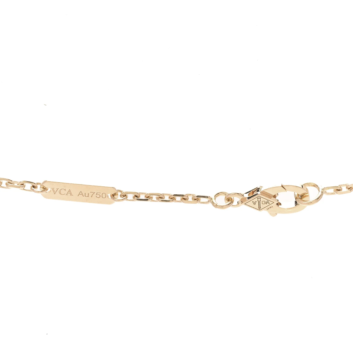 18K Yellow Gold Black Onyx Magic Alhambra Pendant Necklace - Image 5
