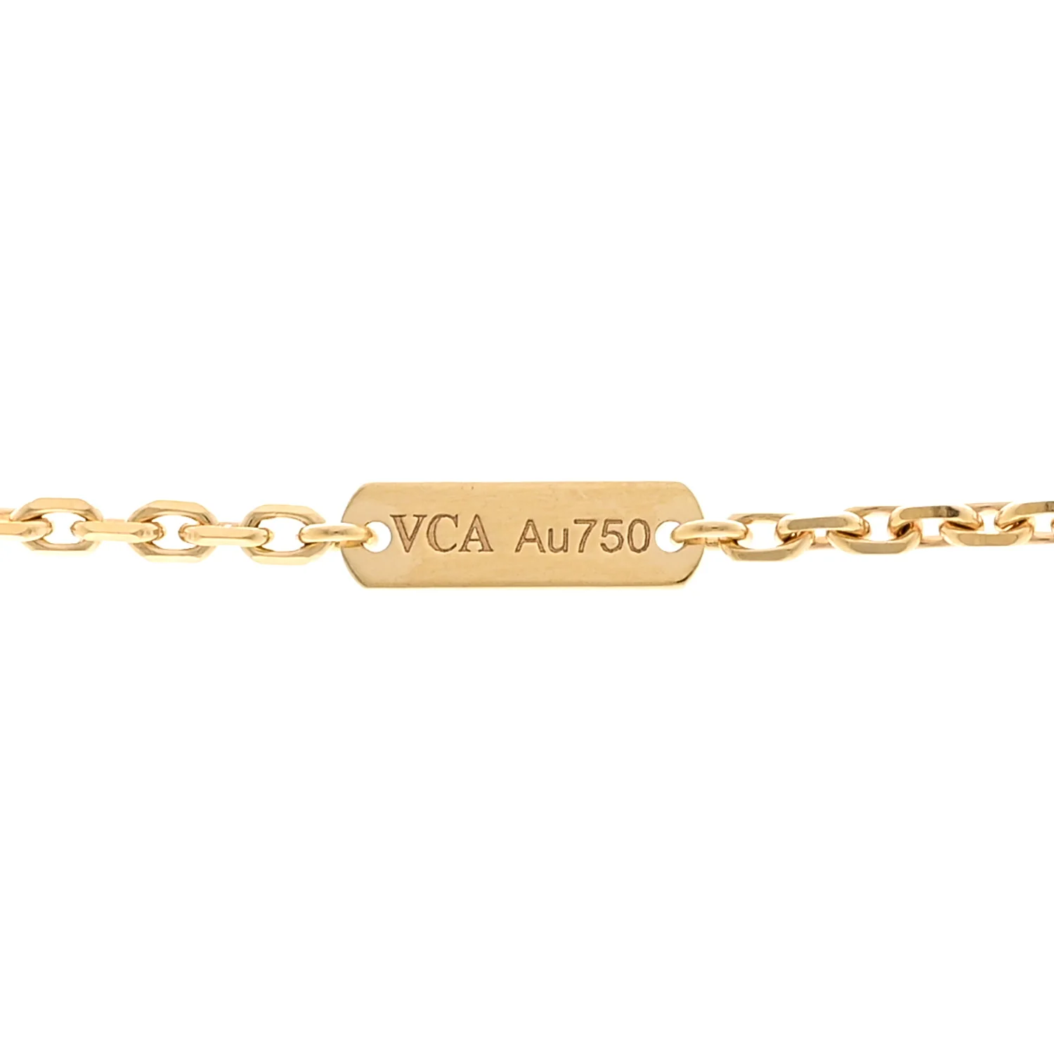 18K Yellow Gold Black Onyx Magic Alhambra Pendant Necklace - Image 5