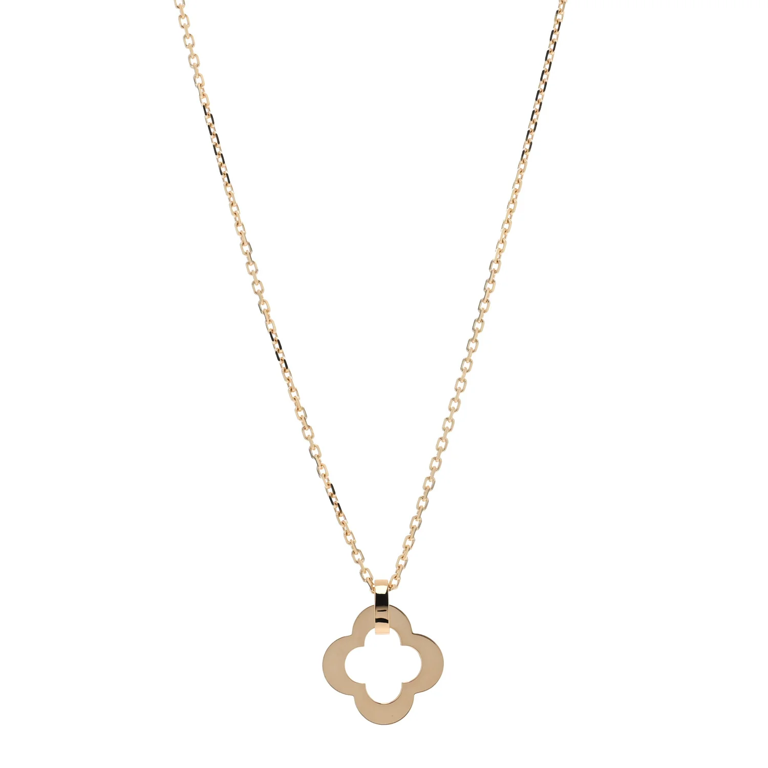 18K Yellow Gold Byzantine Alhambra Pendant Necklace