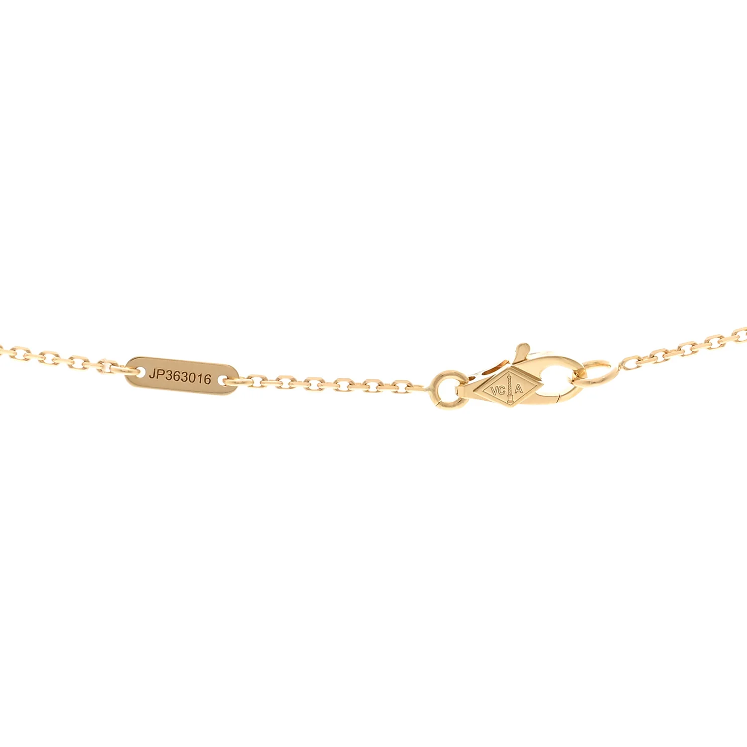 18K Yellow Gold Diamond Mini Frivole Pendant Necklace - Image 4