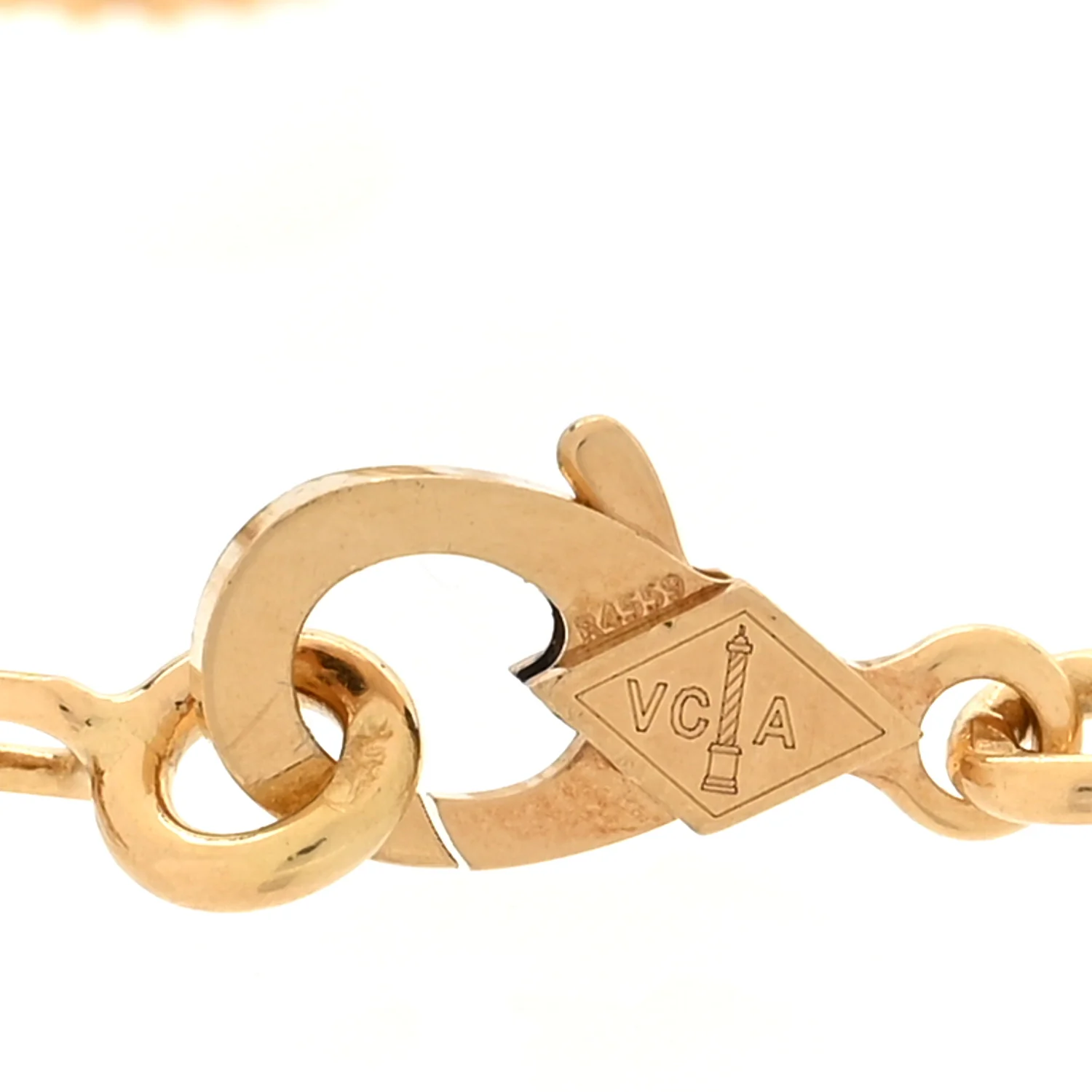 18K Yellow Gold Malachite 5 Motifs Vintage Alhambra Bracelet - Image 3