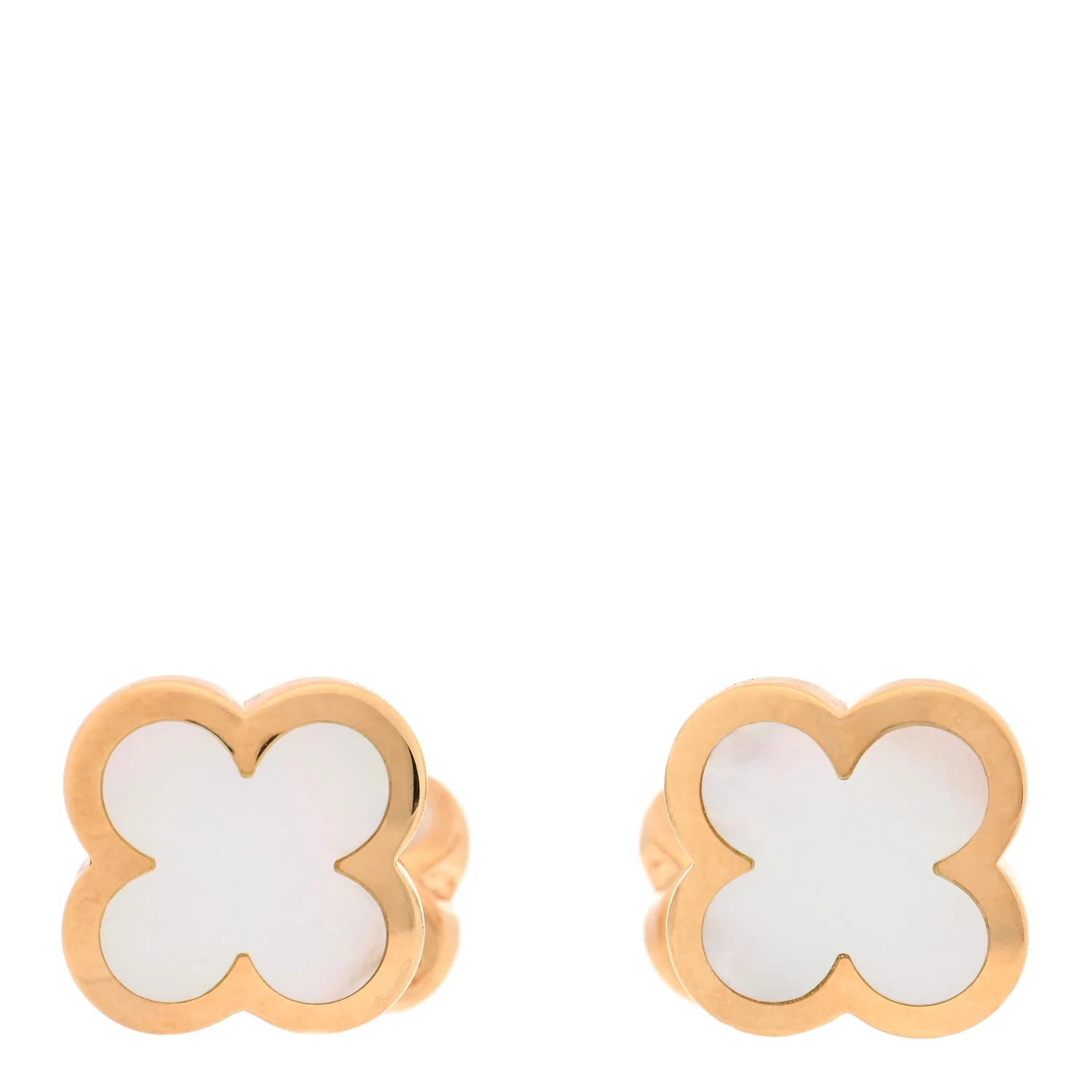 18K Yellow Gold Mother of Pearl Pure Alhambra Cufflinks