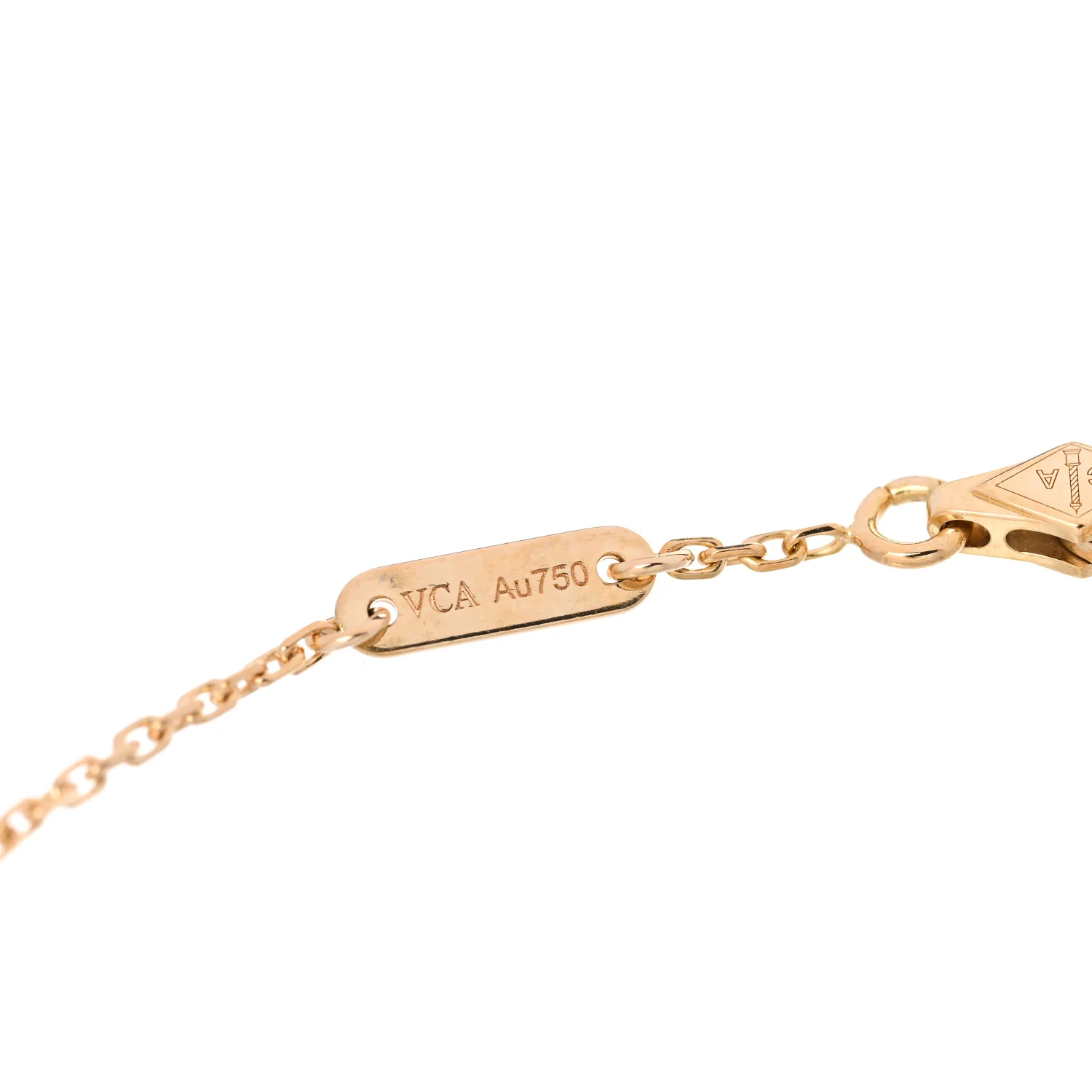 18K Yellow Gold Mother of Pearl Sweet Alhambra Bracelet - Image 3