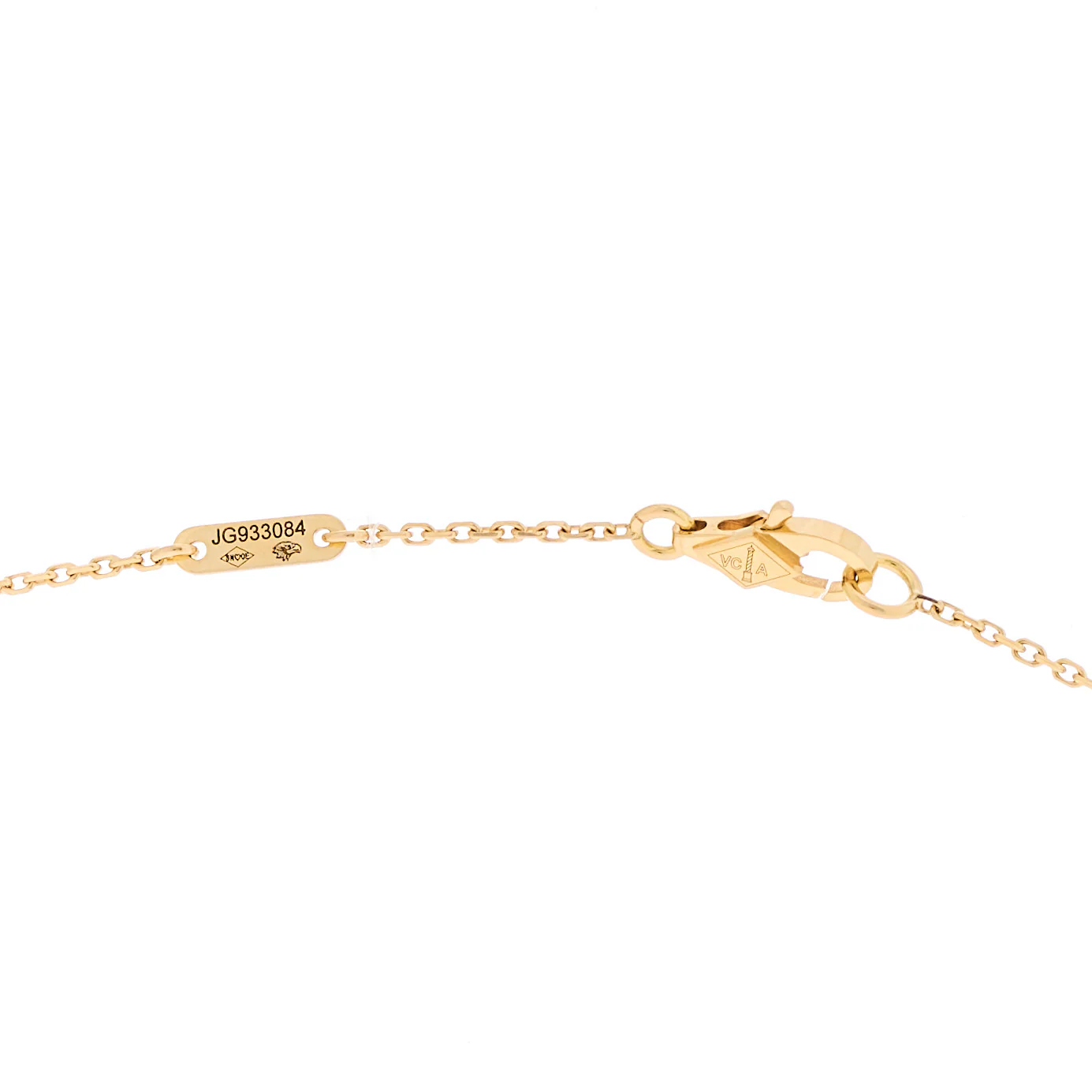 18K Yellow Gold Mother of Pearl Sweet Alhambra Pendant Necklace - Image 5