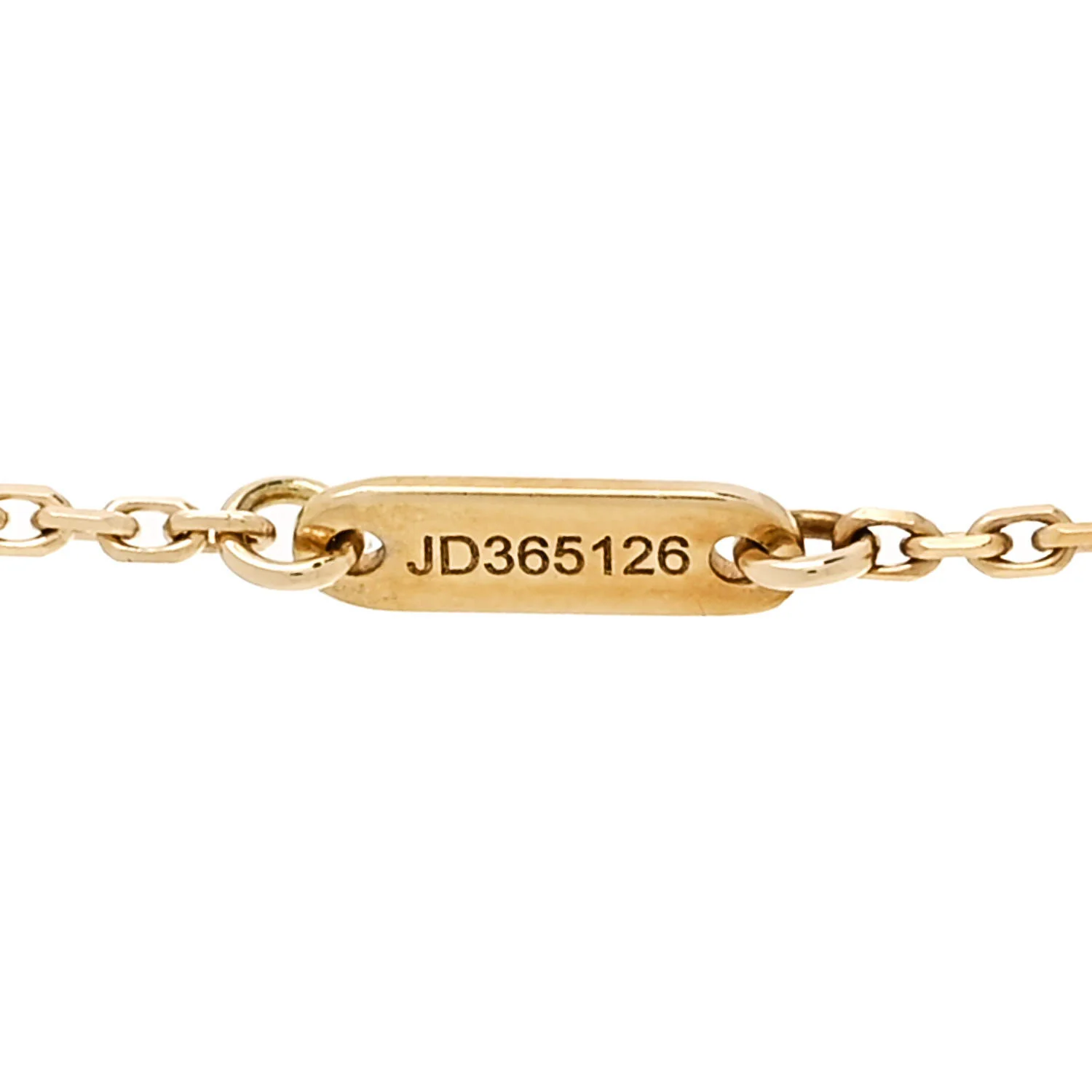 18K Yellow Gold Mother of Pearl Sweet Alhambra Pendant Necklace - Image 5