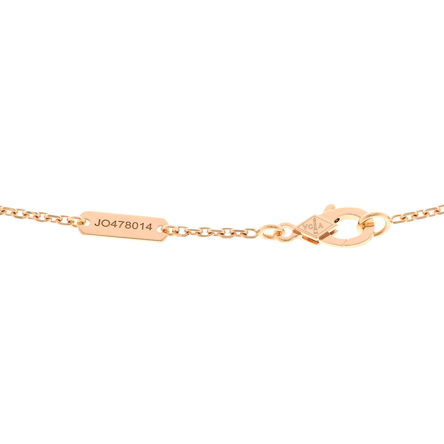 18K Yellow Gold Vintage Alhambra Pendant Necklace - Image 5