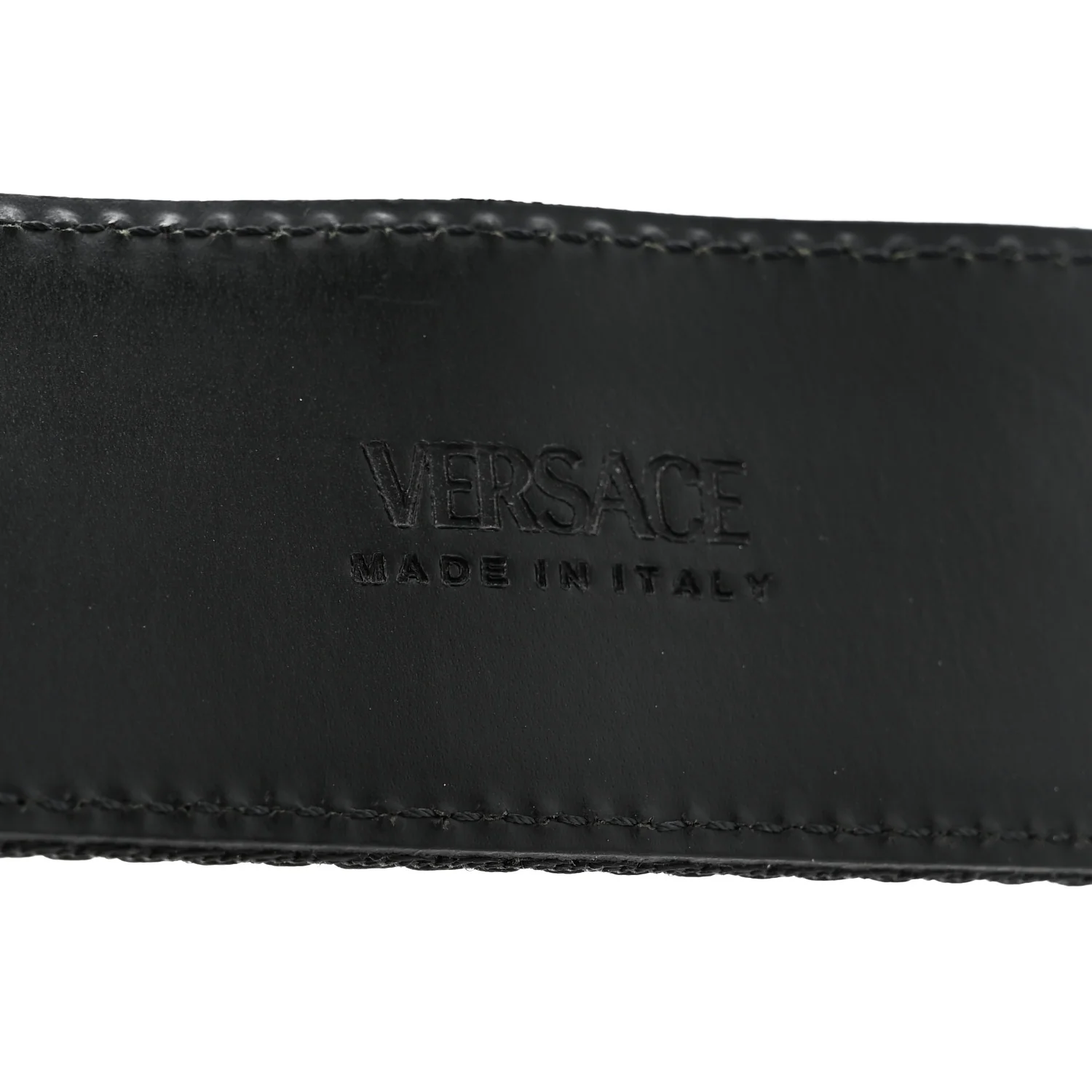 Calfskin Canvas La Medusa Belt 95 38 Black - Image 4
