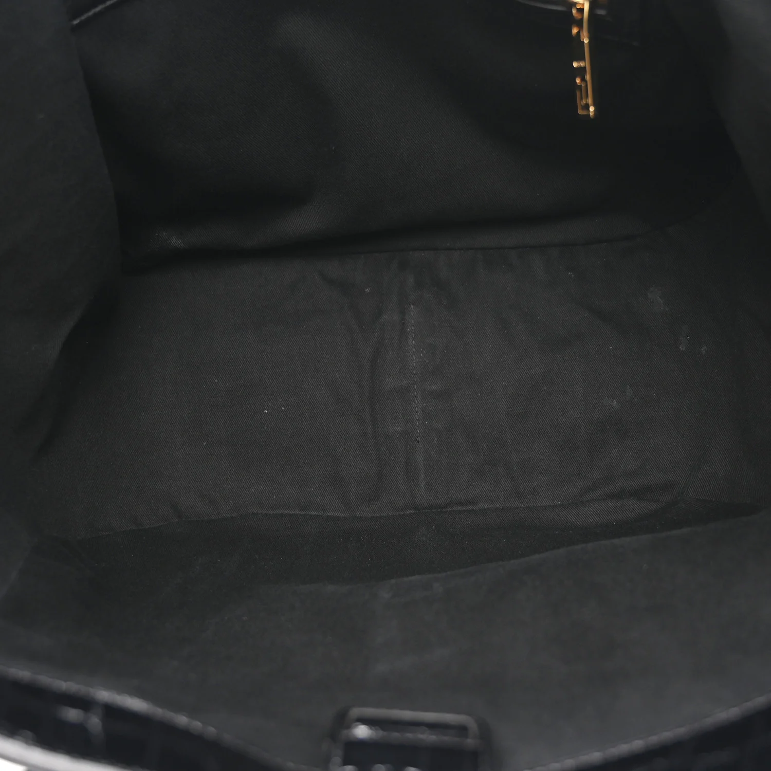 Calfskin Crocodile Embossed Greca Goddess Tote Bag Black - Image 5