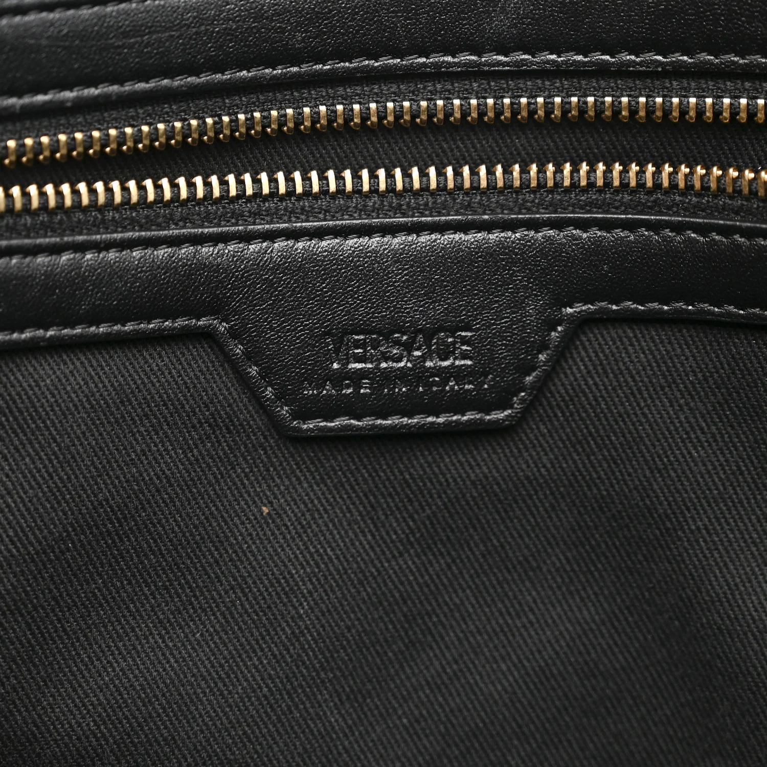 Calfskin Crocodile Embossed Greca Goddess Tote Bag Black - Image 6