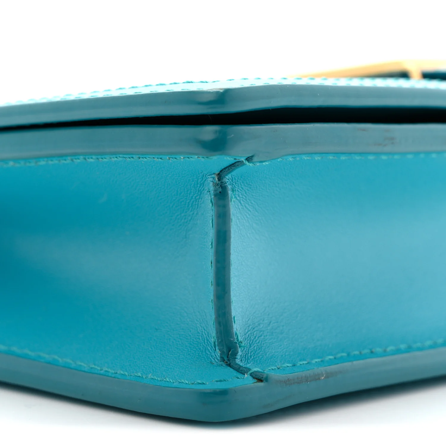 Calfskin Greca Goddess Wallet On Chain Blue - Image 8