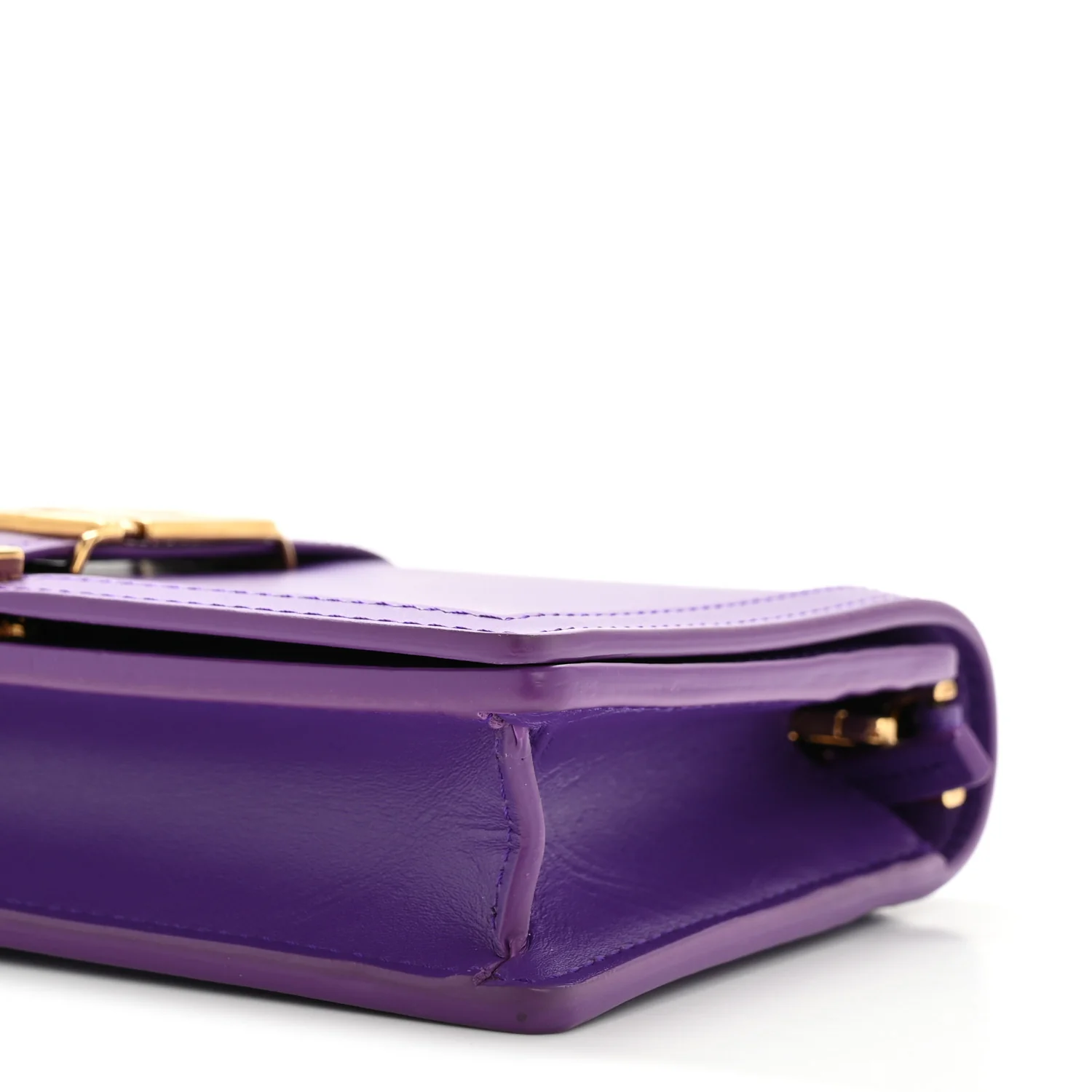 Calfskin Greca Goddess Wallet On Chain Dark Orchid - Image 9